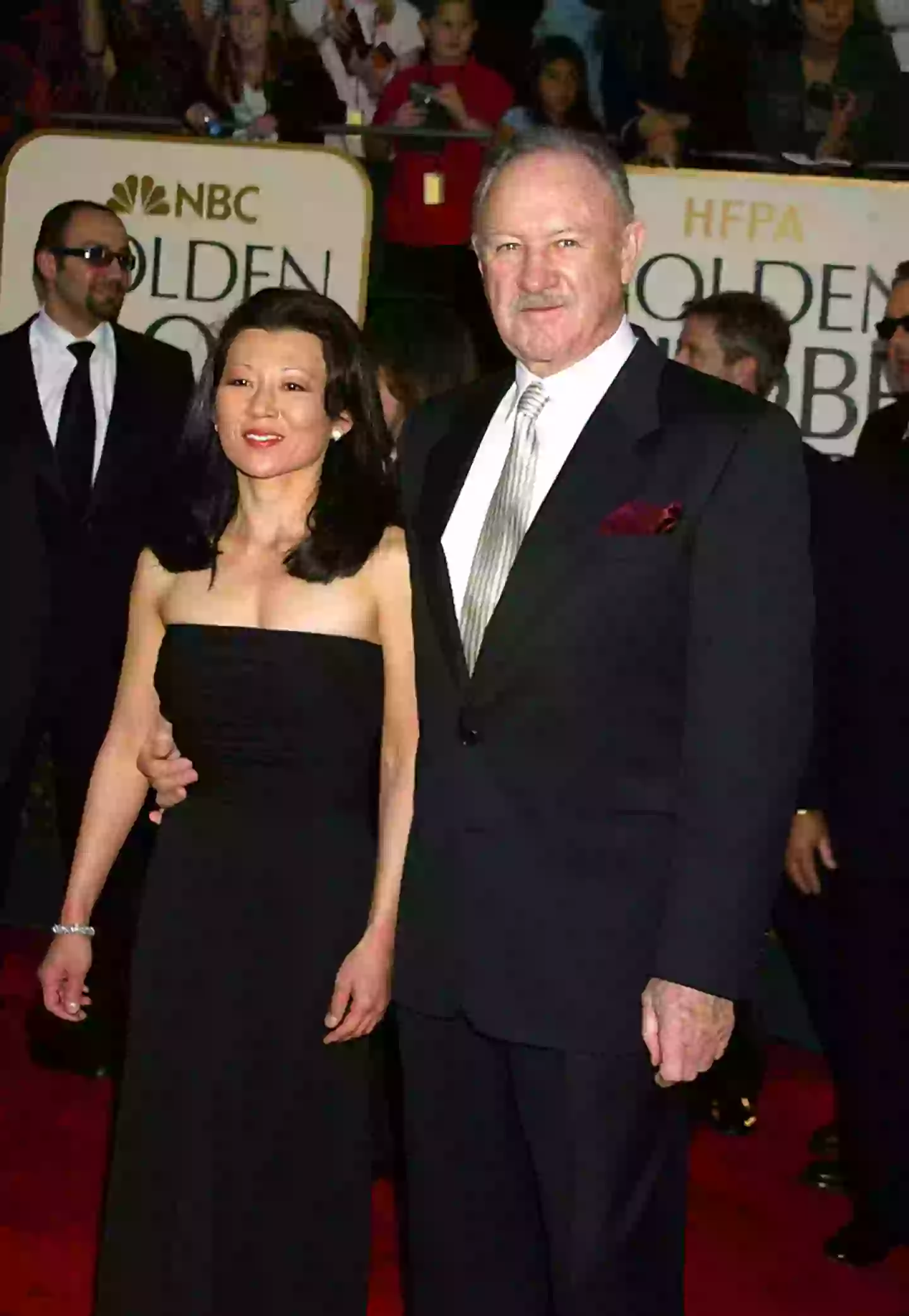 Gene Hackman and wife Betsy Arakawa during the 60th Annual Golden Globe Awards in 2003 (Jeffrey Mayer/WireImage)