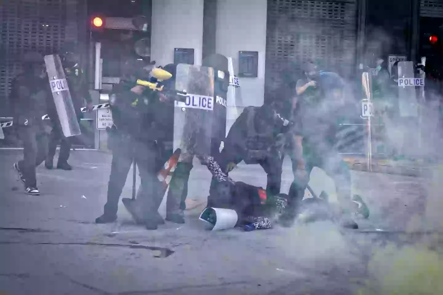 Donald Trump praised the National Guard for their work after deploying them to LA (Jason Armond / Los Angeles Times via Getty Images)