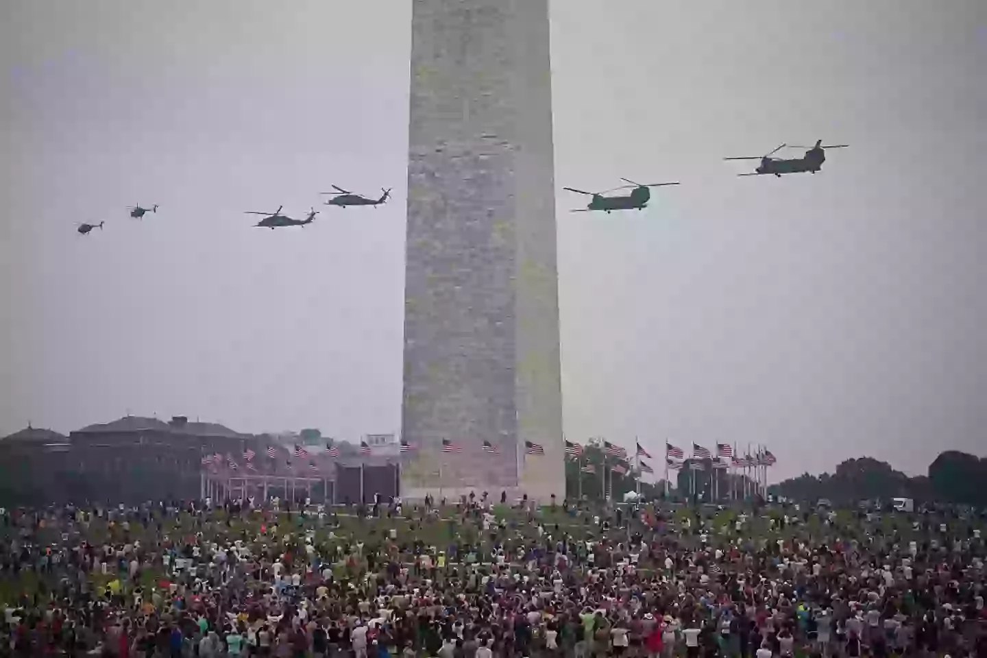 The parade told the story of the military's history (Andrew Harnik/Getty Images)