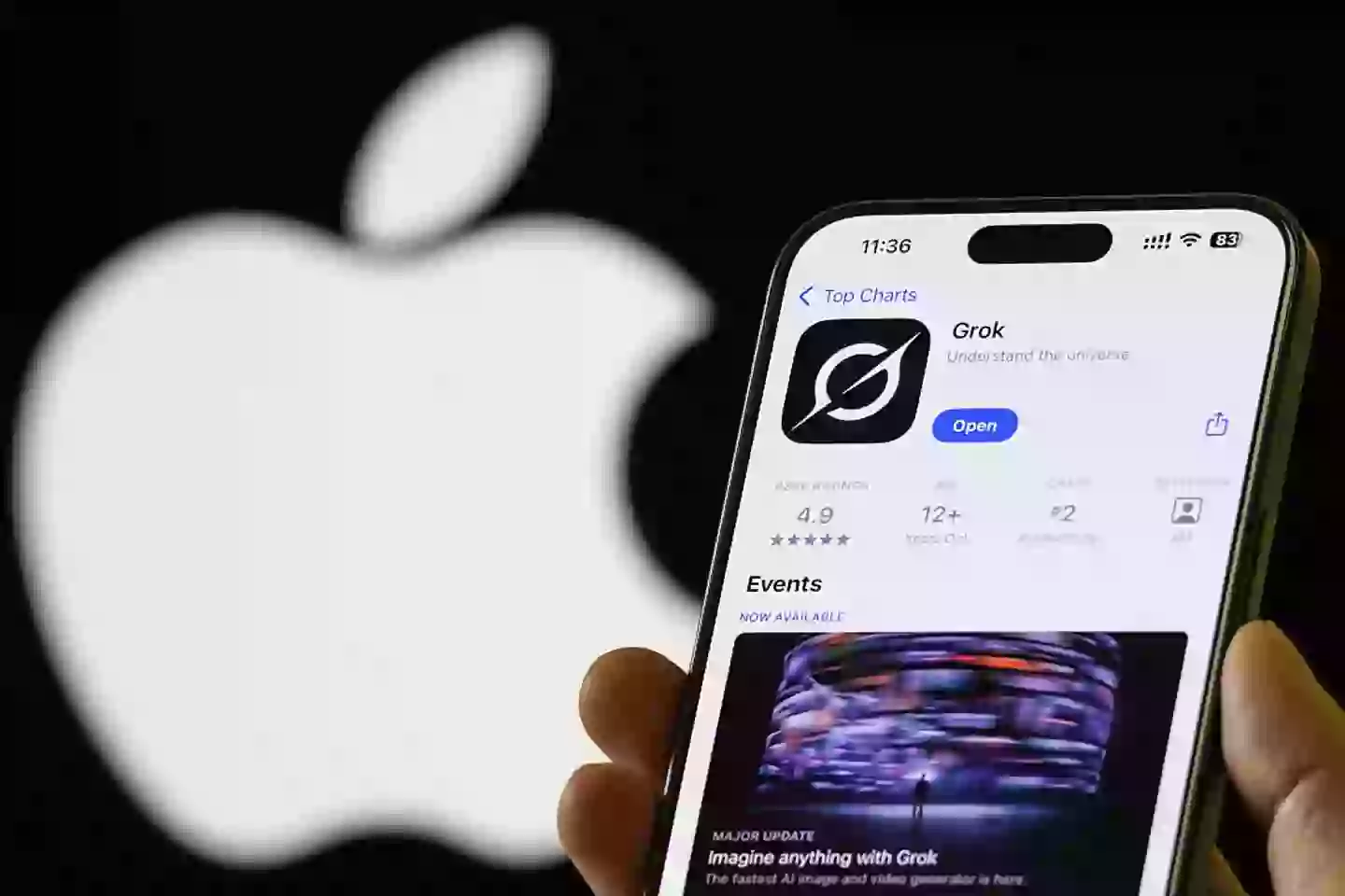 Grok is available on X, via a website and on an app (Cheng Xin/Getty Images)