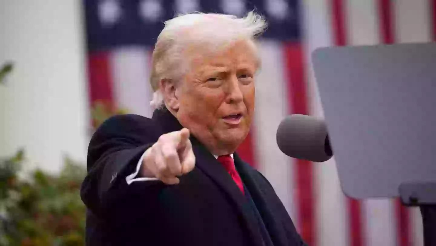 Many campaigners were protesting against Donald Trump's newly-introduced duties (Andrew Harnik/Getty Images)