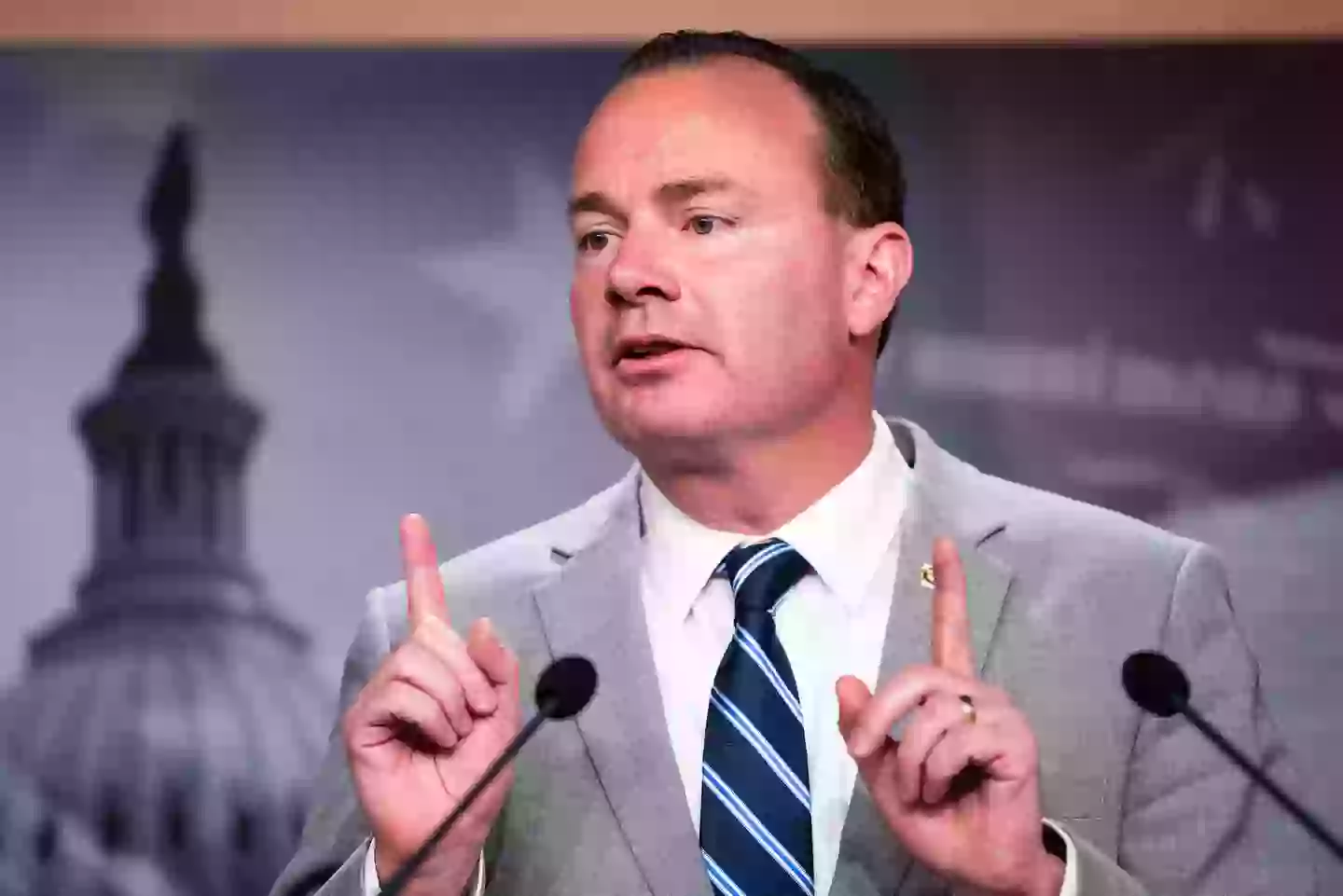 Mike Lee and Mary Miller hope to have a firmer definition as what constitutes as ‘obscene content’(Bill Clark/CQ-Roll Call, Inc via Getty Images)