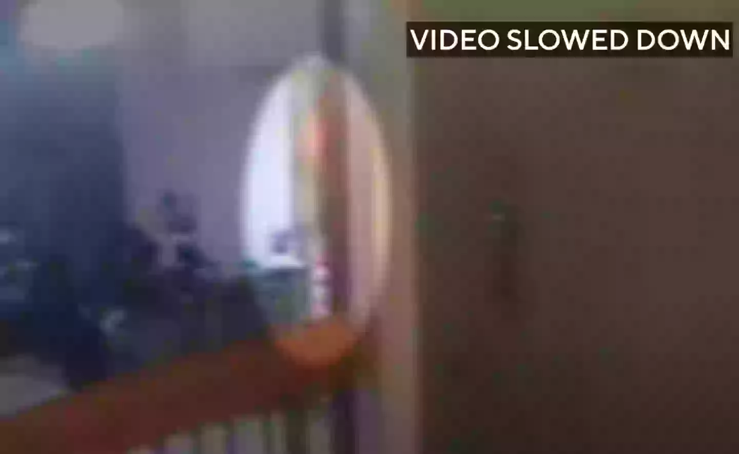 An orange shadow was seen moving around (CBS News/YouTube)