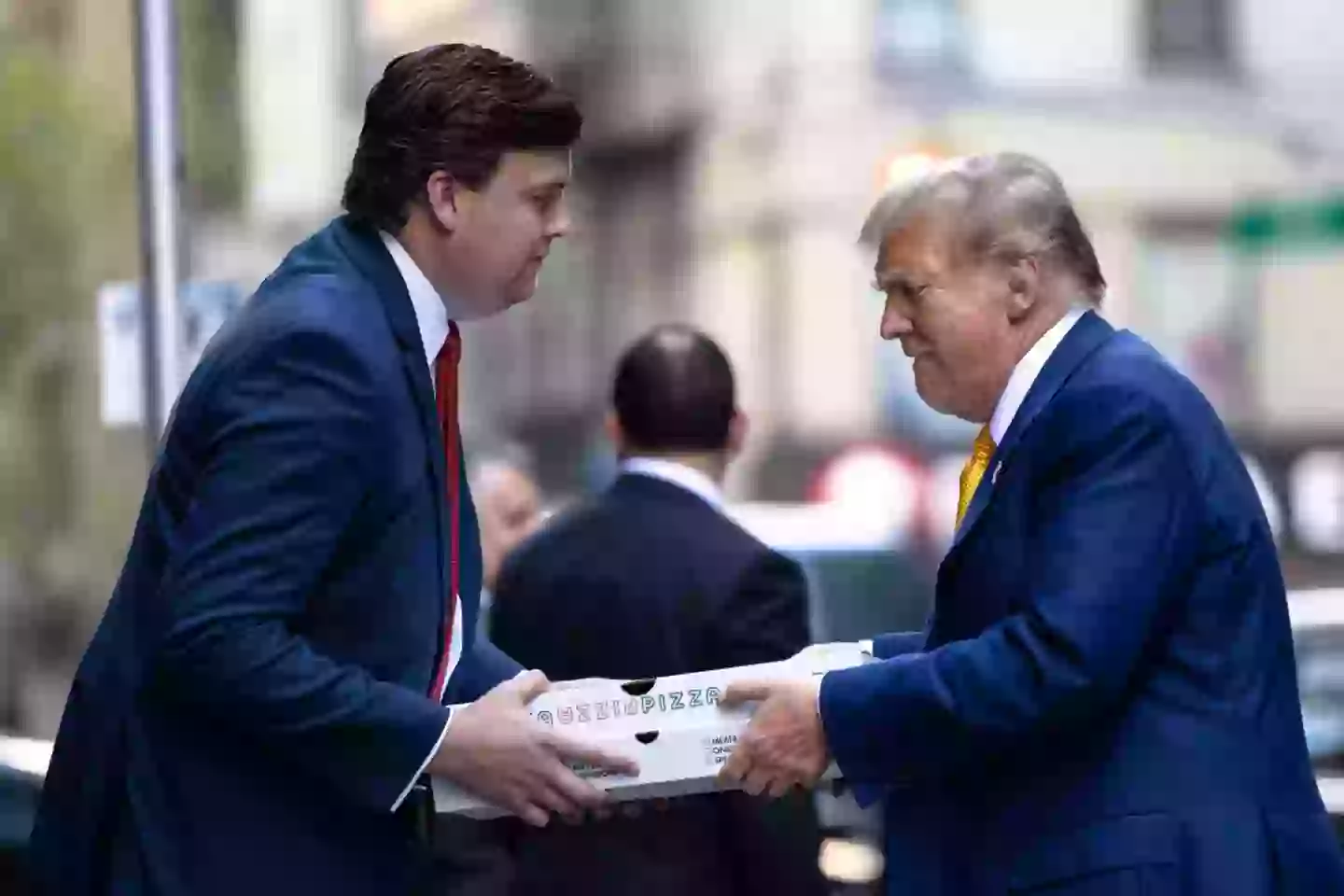 Could Pizza deliveries President Donald Trumps give away highly heated plans? (Michael M. Santiago/Getty Images)