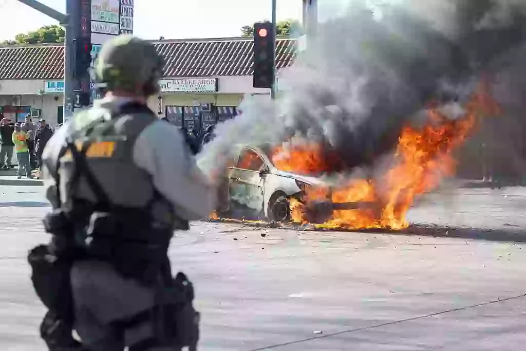 Trump has authorised the deployment of 2,000 troops (RINGO CHIU/AFP via Getty Images)