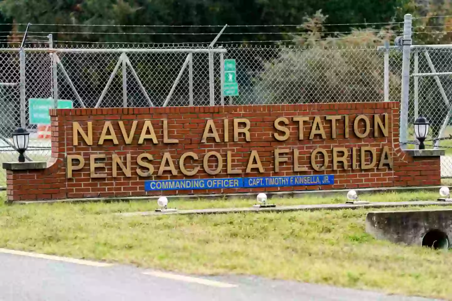 There were reports of gunfire at Pensacola Naval Air Station on Thursday (Josh Brasted/Getty Images)