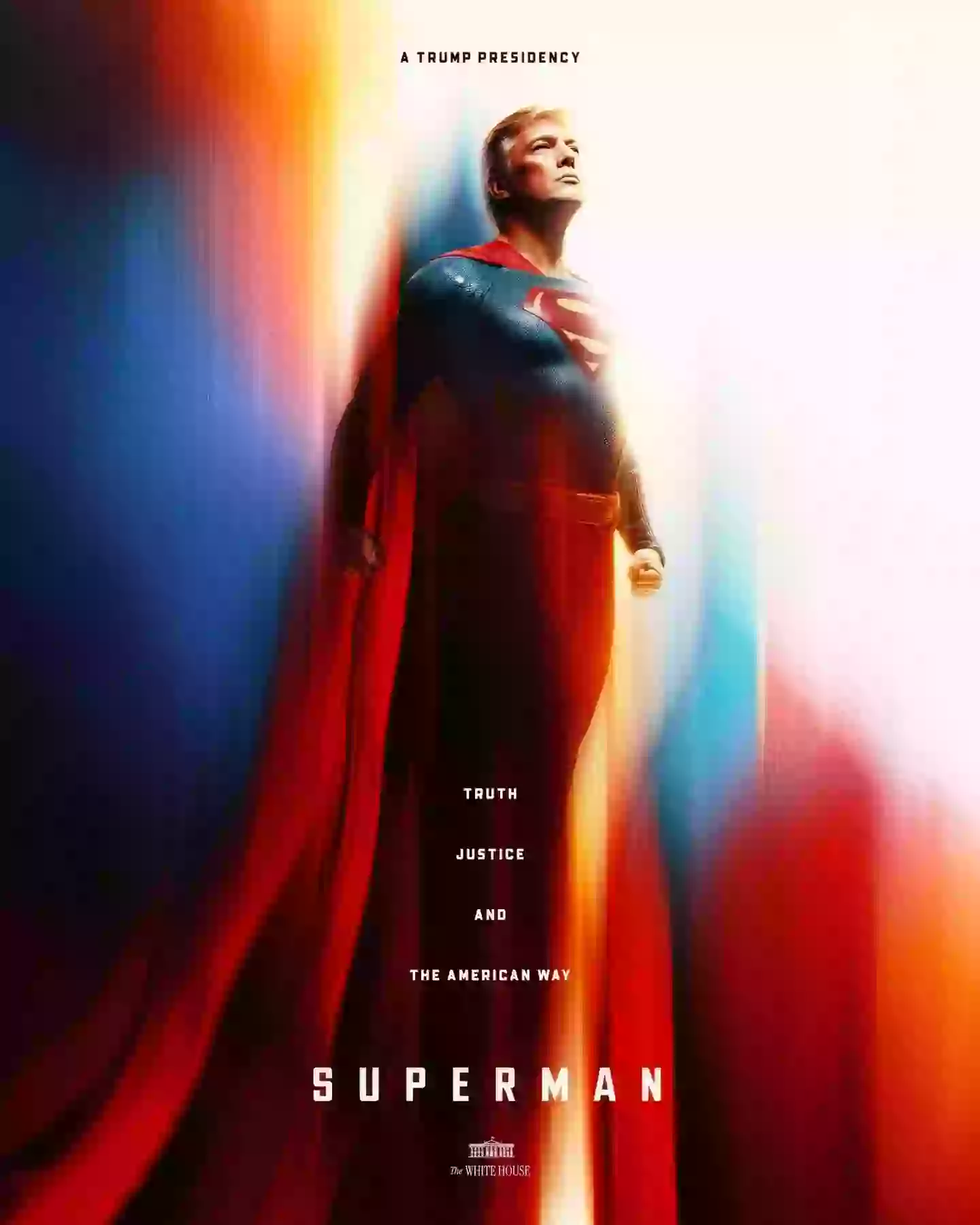 The White House appeared to compare Donald Trump to Superman (X/@WhiteHouse)