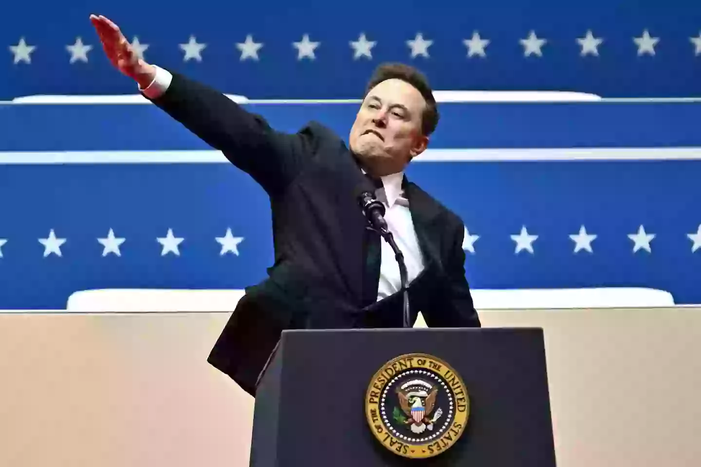 The comments have stemmed from Elon Musk's gesture at a rally (ANGELA WEISS/AFP via Getty Images)