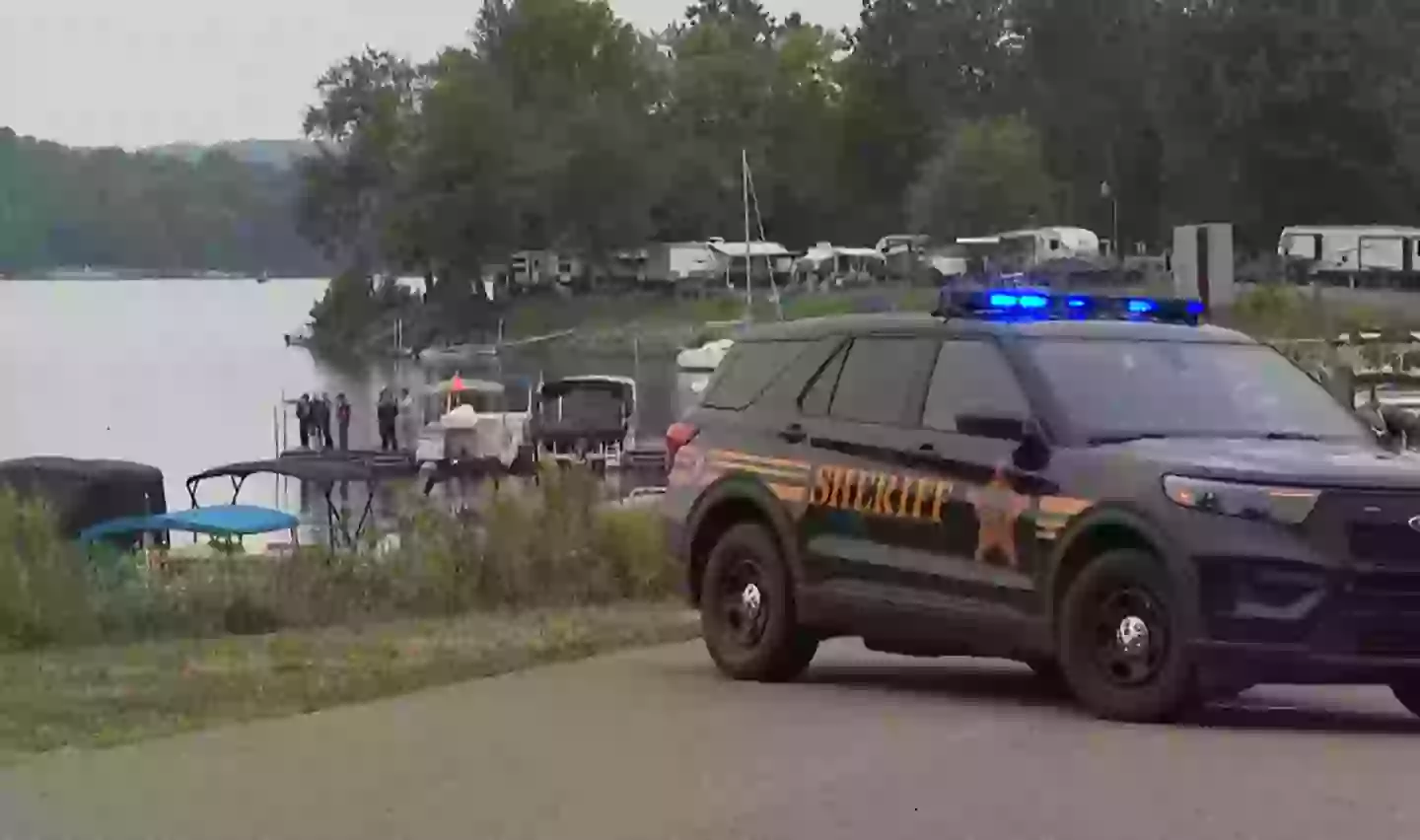Deputies and rangers responded after a woman crashed a golf cart into the lake (WOIO)