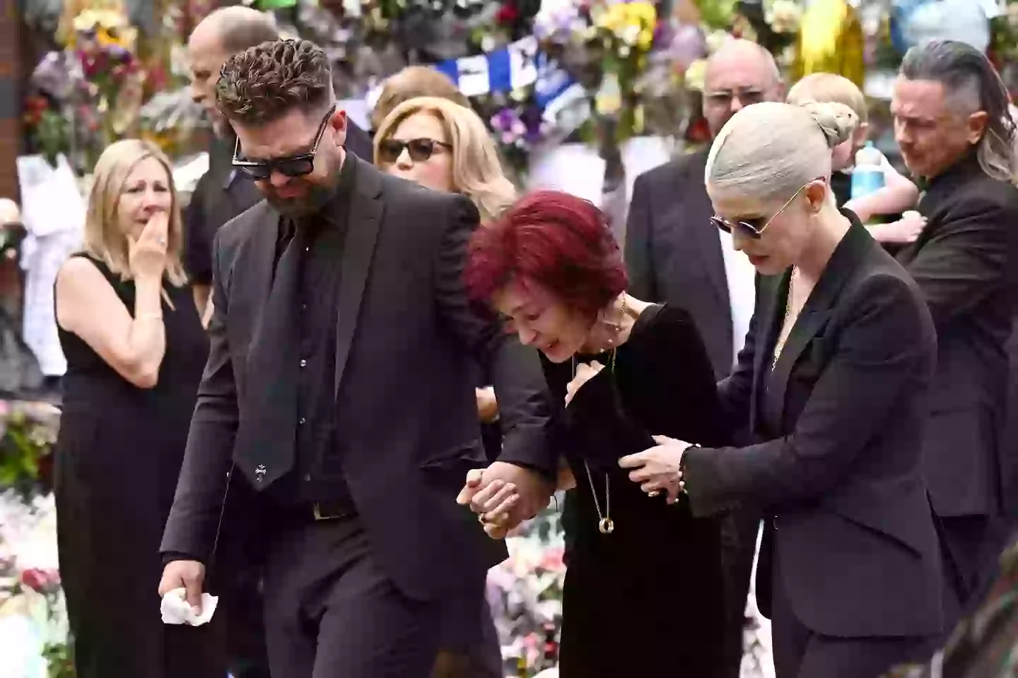 Sharon and her family were visibly emotional (Leon Neal/Getty Images)
