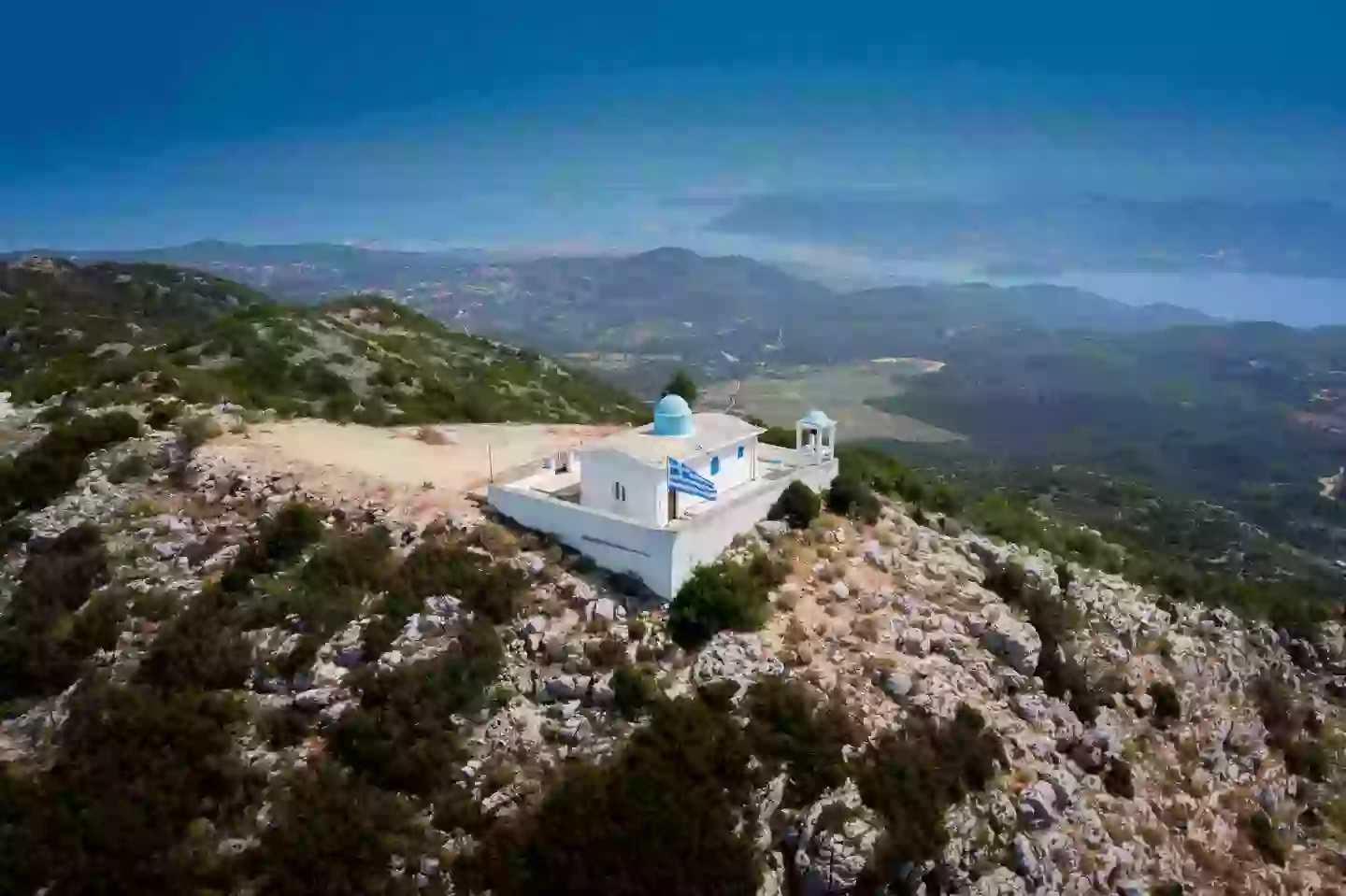 The church is located at one of the island's highest spots (Getty Stock Photo)
