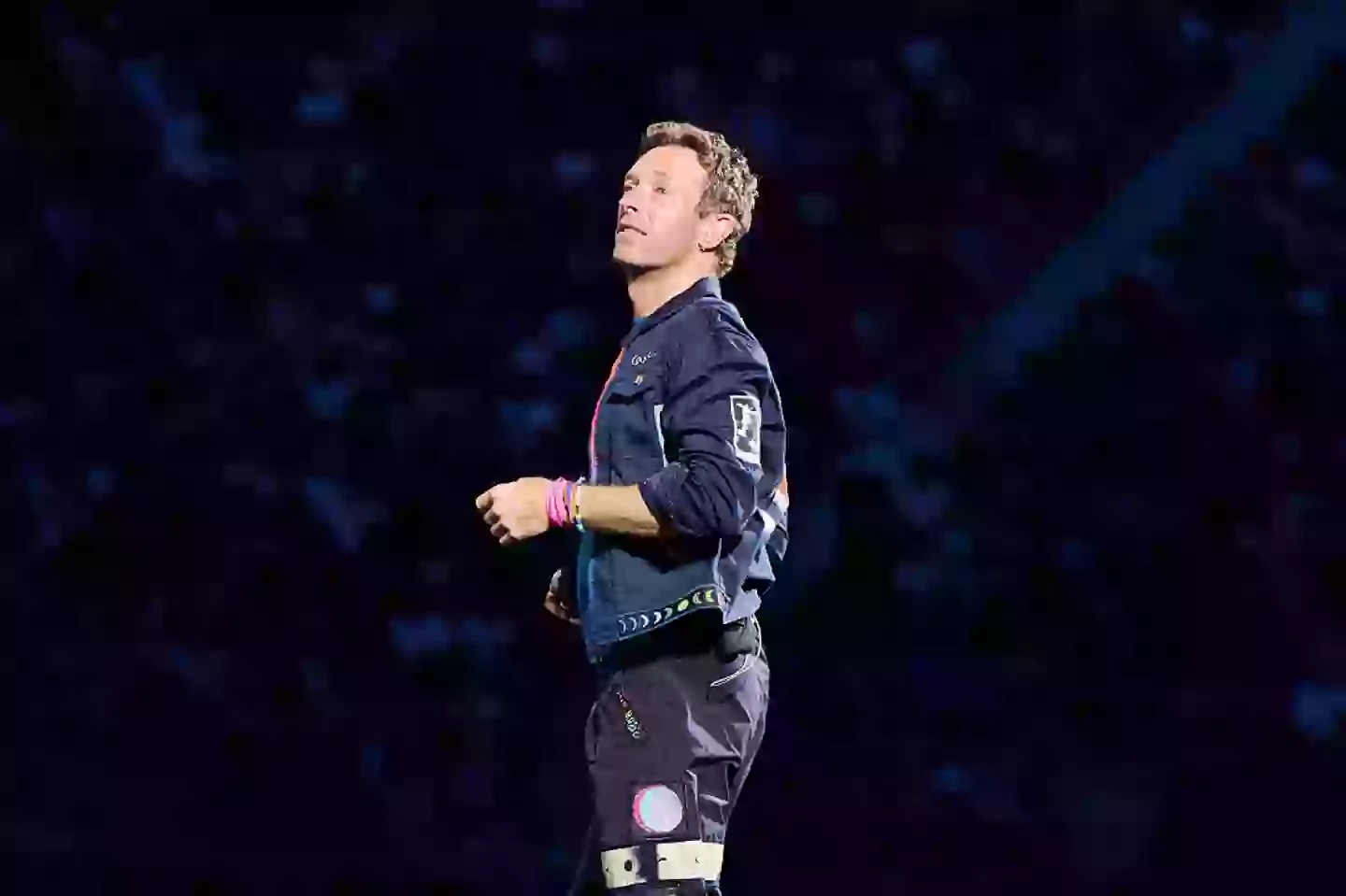 Coldplay's Chris Martin commented on the pair when they attempted to hide from the camera (Robert Okine/Getty Images)