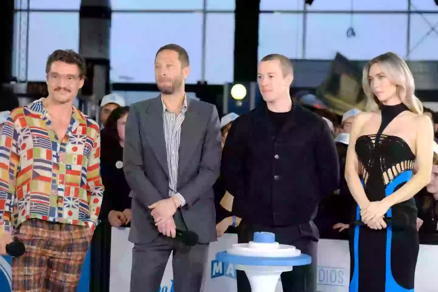 Kirby and Pascal are joined in Fantastic Four by Ebon Moss-Bachrach and Joseph Quinn (David A. Smith/Getty Images for Disney)