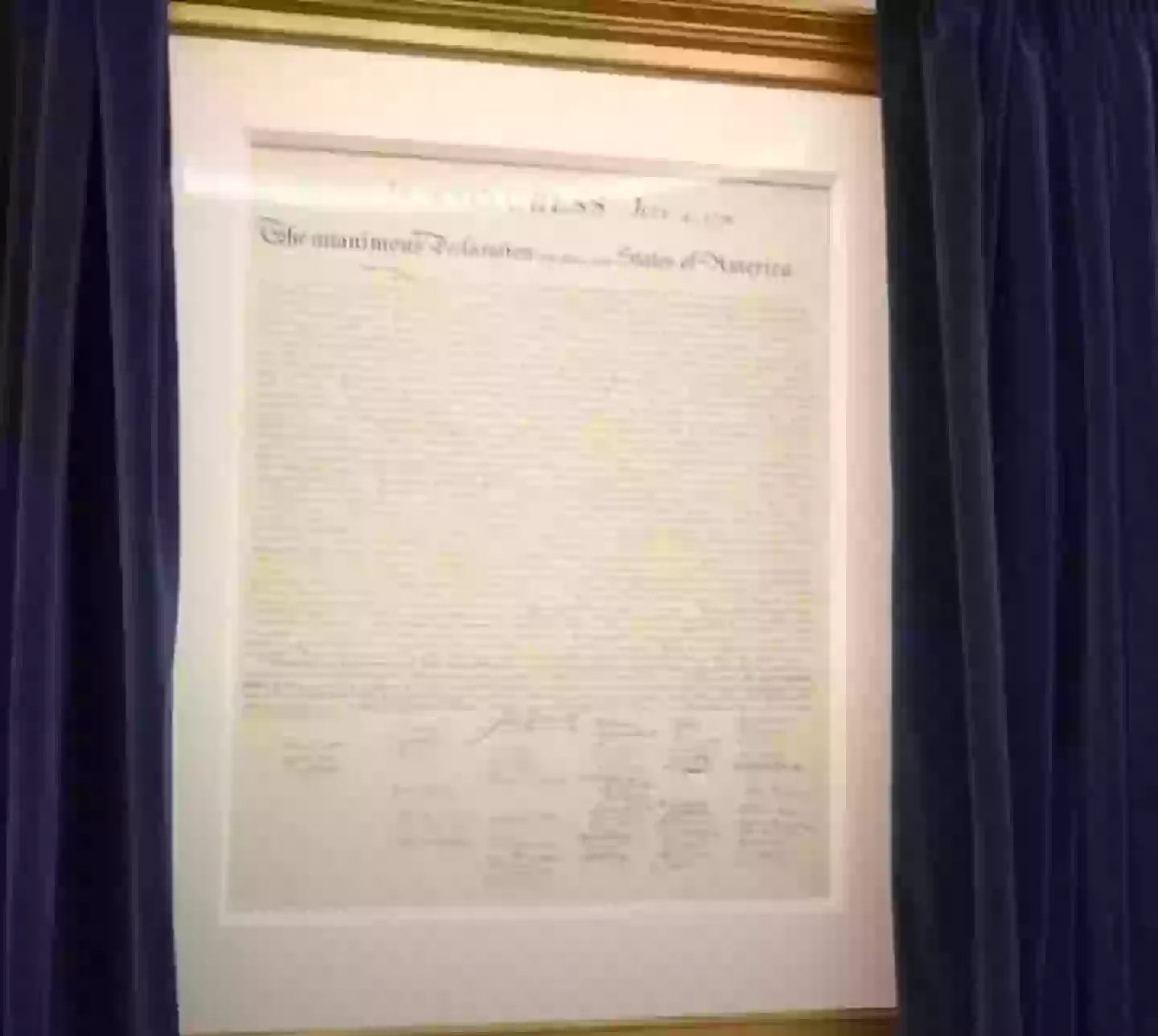 Trump showed off the Declaration of Independence during a sit down interview about his first 100 days(ABC News)