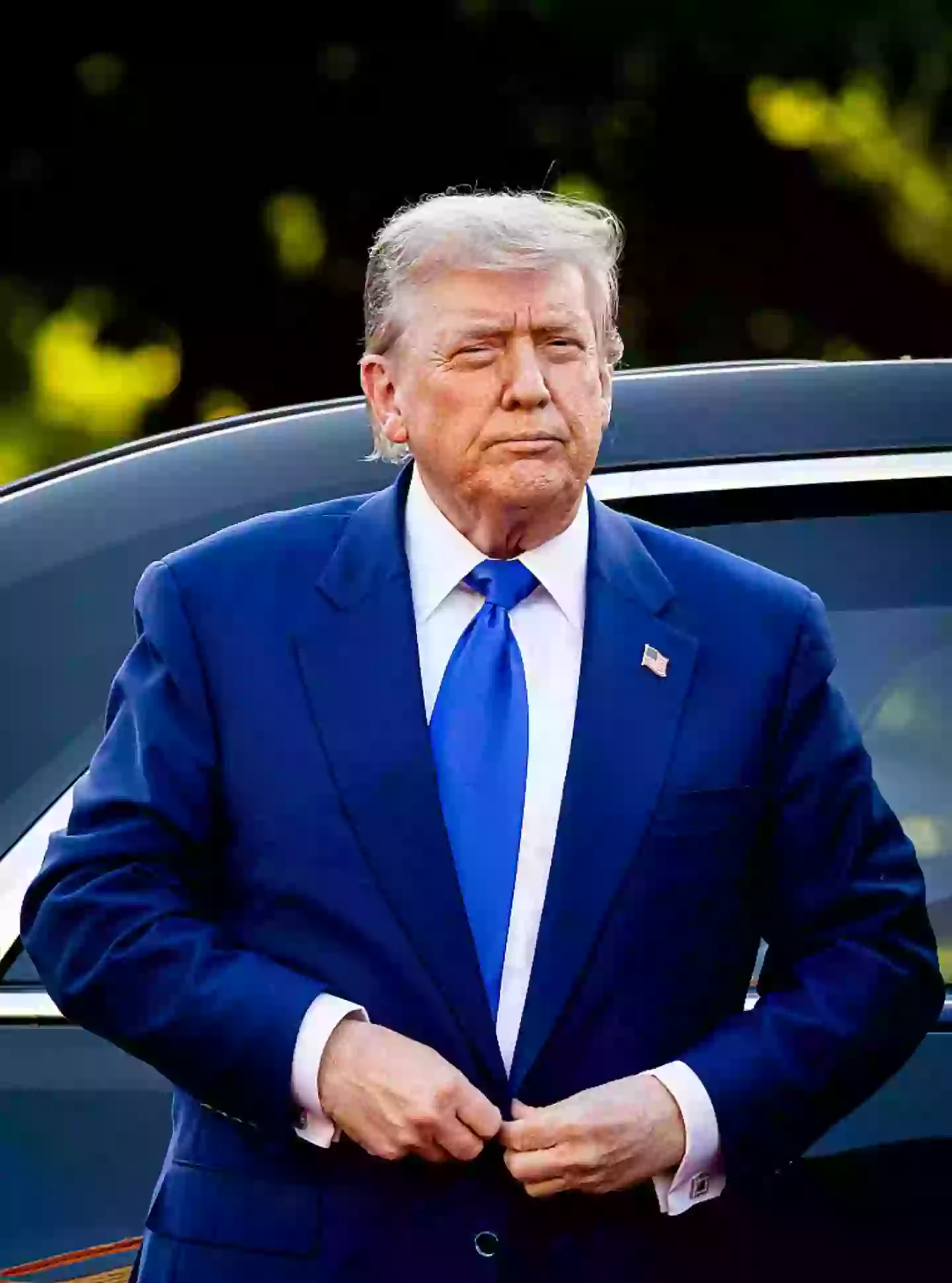 Donald Trump arrived at the summit in the Netherlands on Tuesday (June 24) (Patrick van Katwijk/Getty Images)