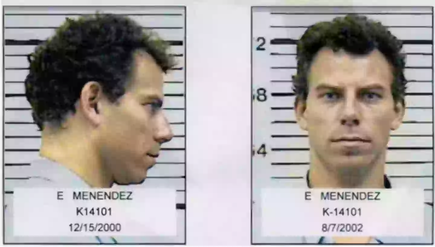 Mugshots of Erik taken in 2000 and 2002 (Kypros/Getty Images)