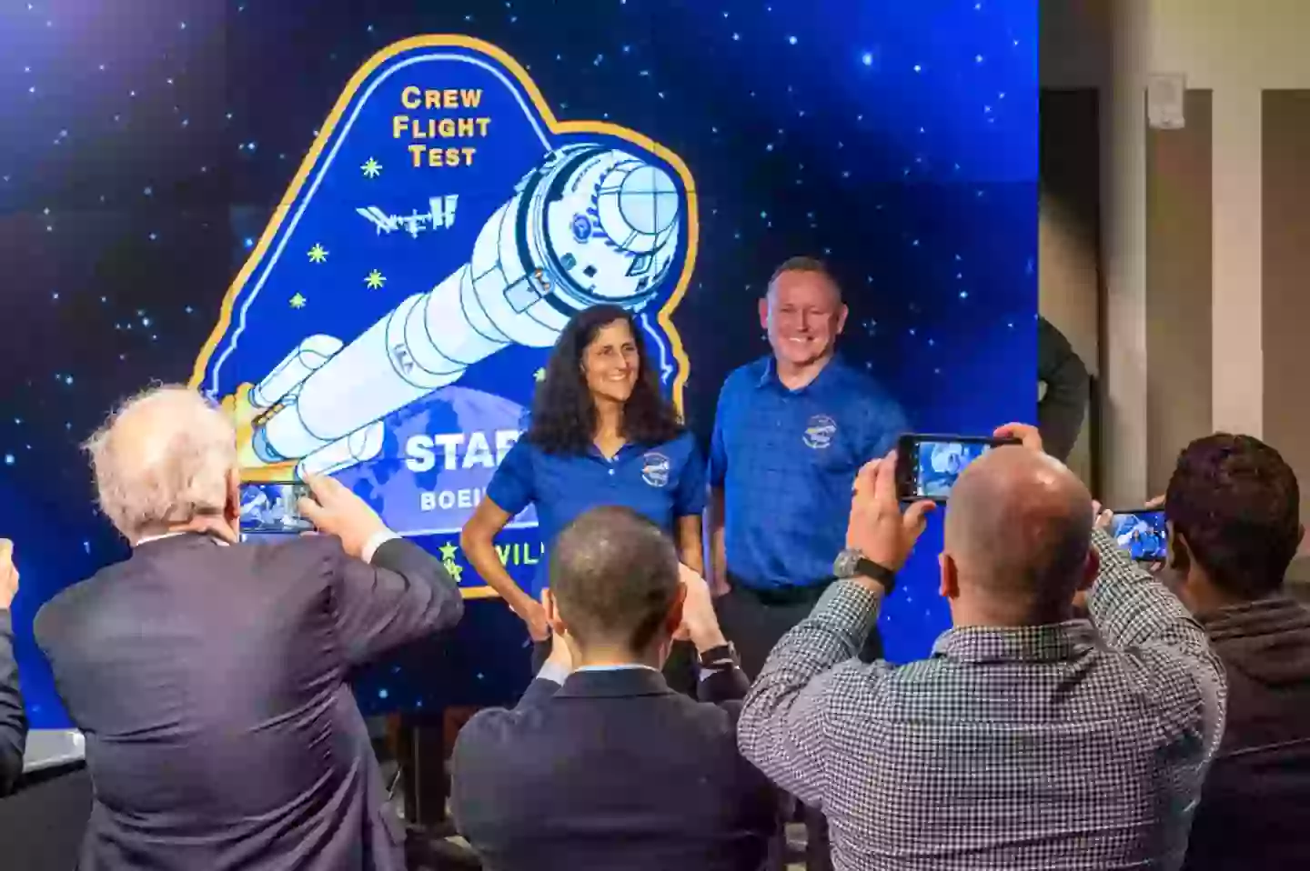 Butch Wilmore and Suni Williams before the launch (Kirk Sides/Houston Chronicle via Getty Images)