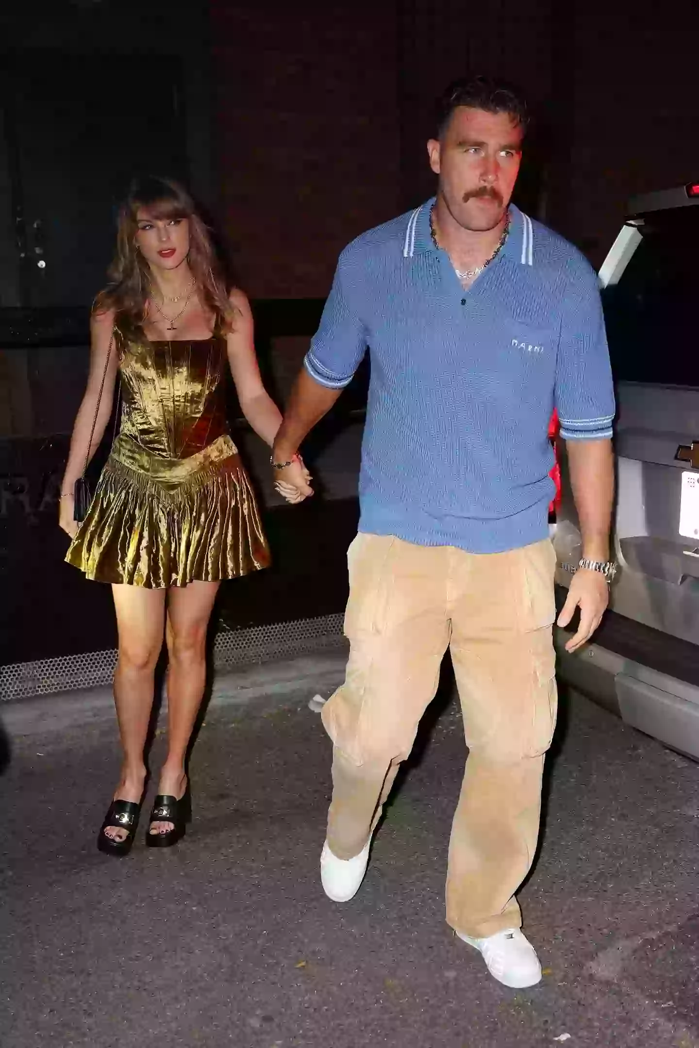 People noticed there was a reddish mark on Taylor Swift's right arm (Backgrid)