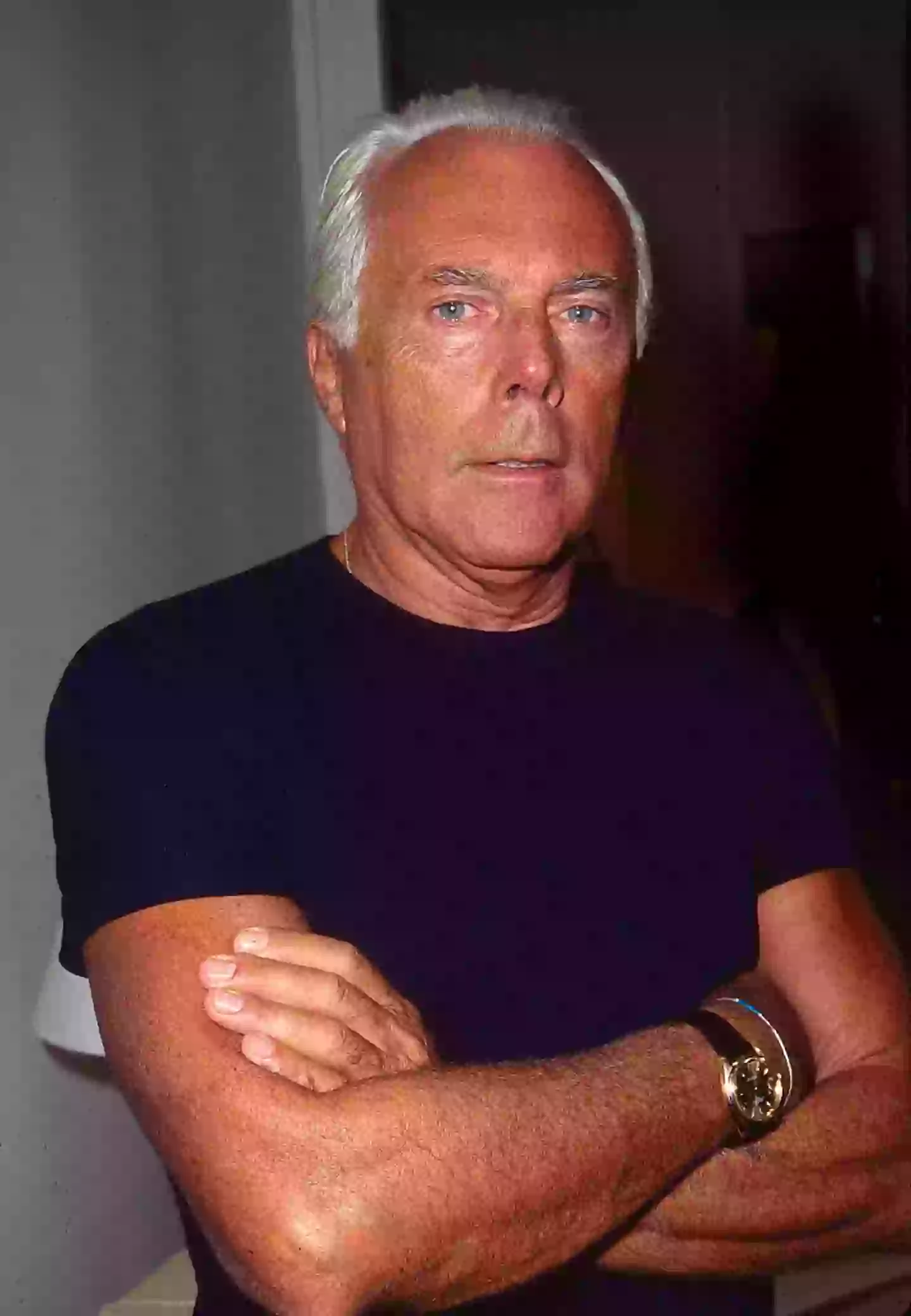 Italian fashion designer Giorgio Armani poses for a picture in New York, back in 1992 (Rose Hartman/Getty Images)