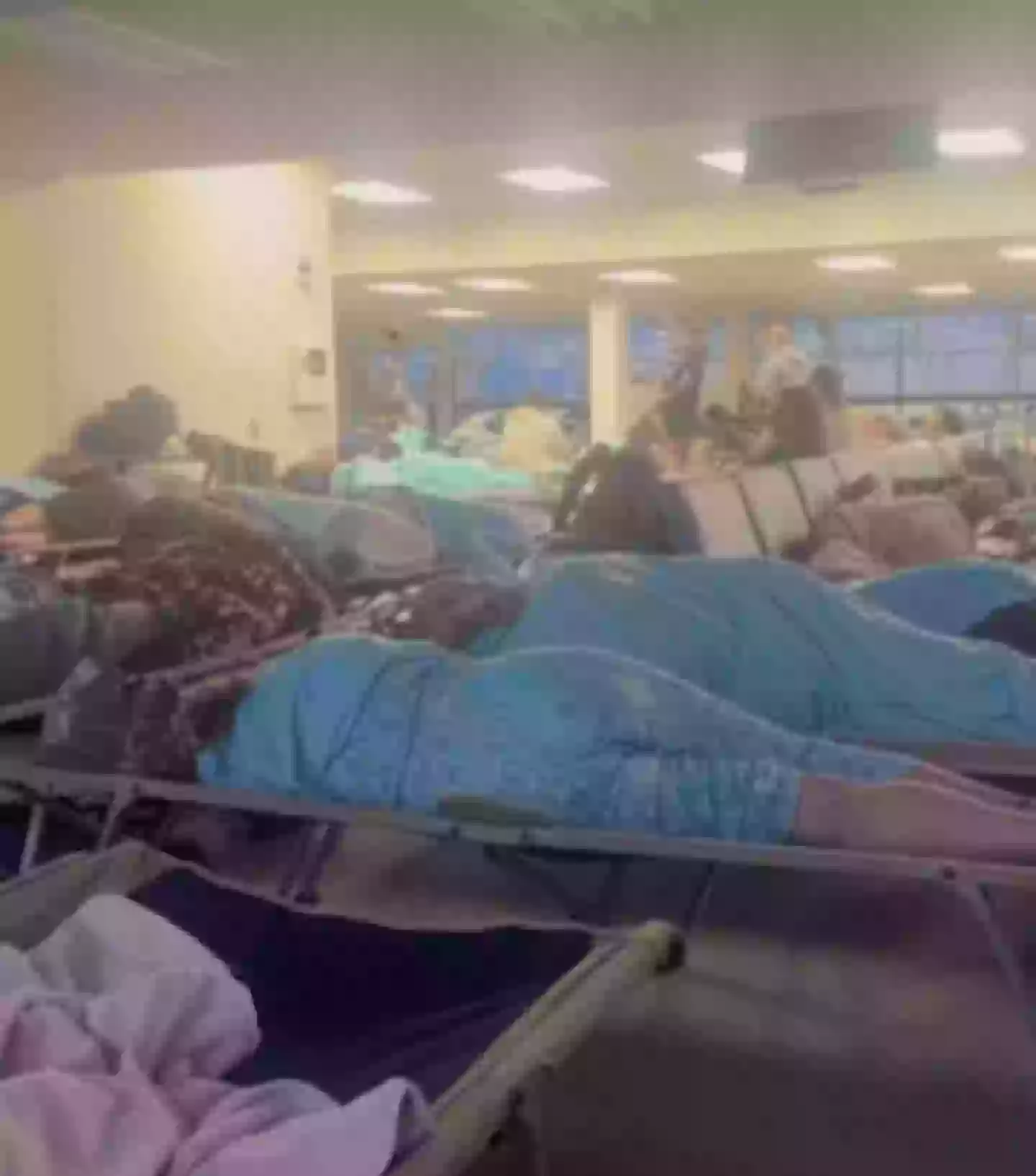 The passengers were forced to get some rest and fly out hours later (SWNS)