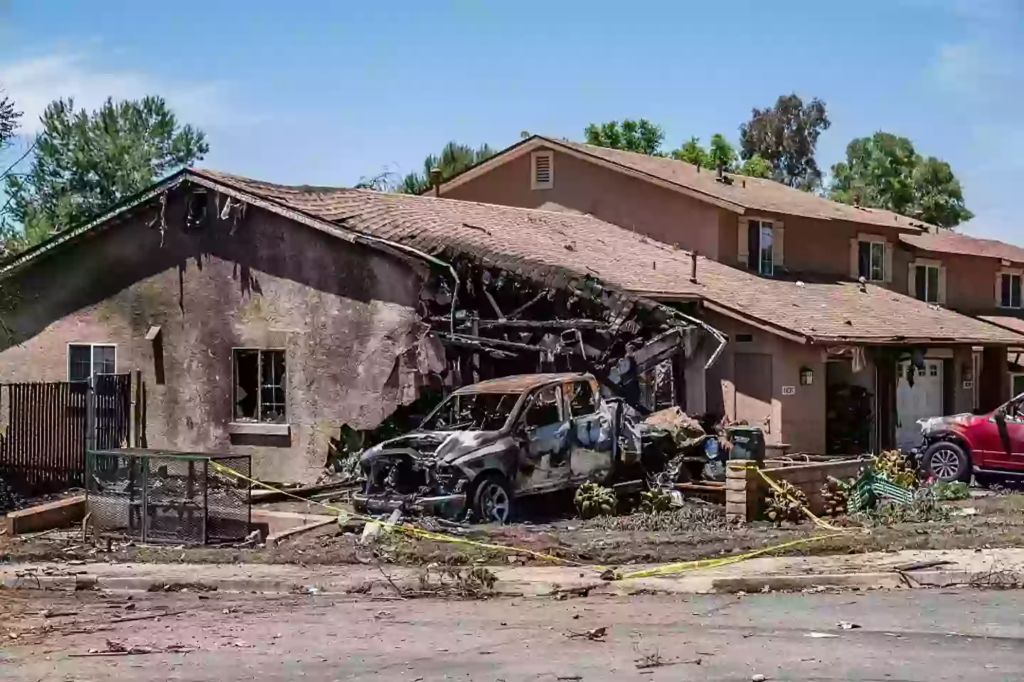 Ben McCarty's home was destroyed upon impact with the plane in the early hours of Thursday morning (Ariana Drehsler/Getty Images)