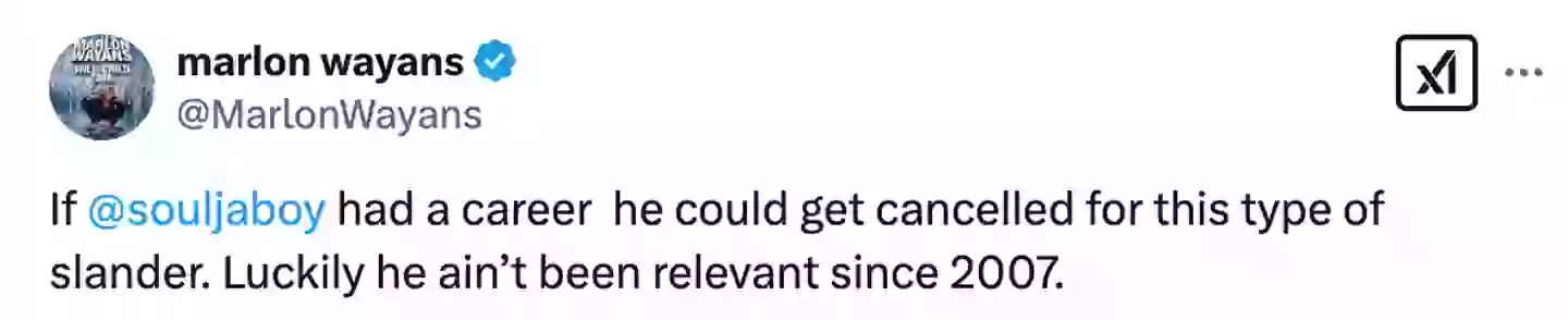 Wayans came right back at the rapper