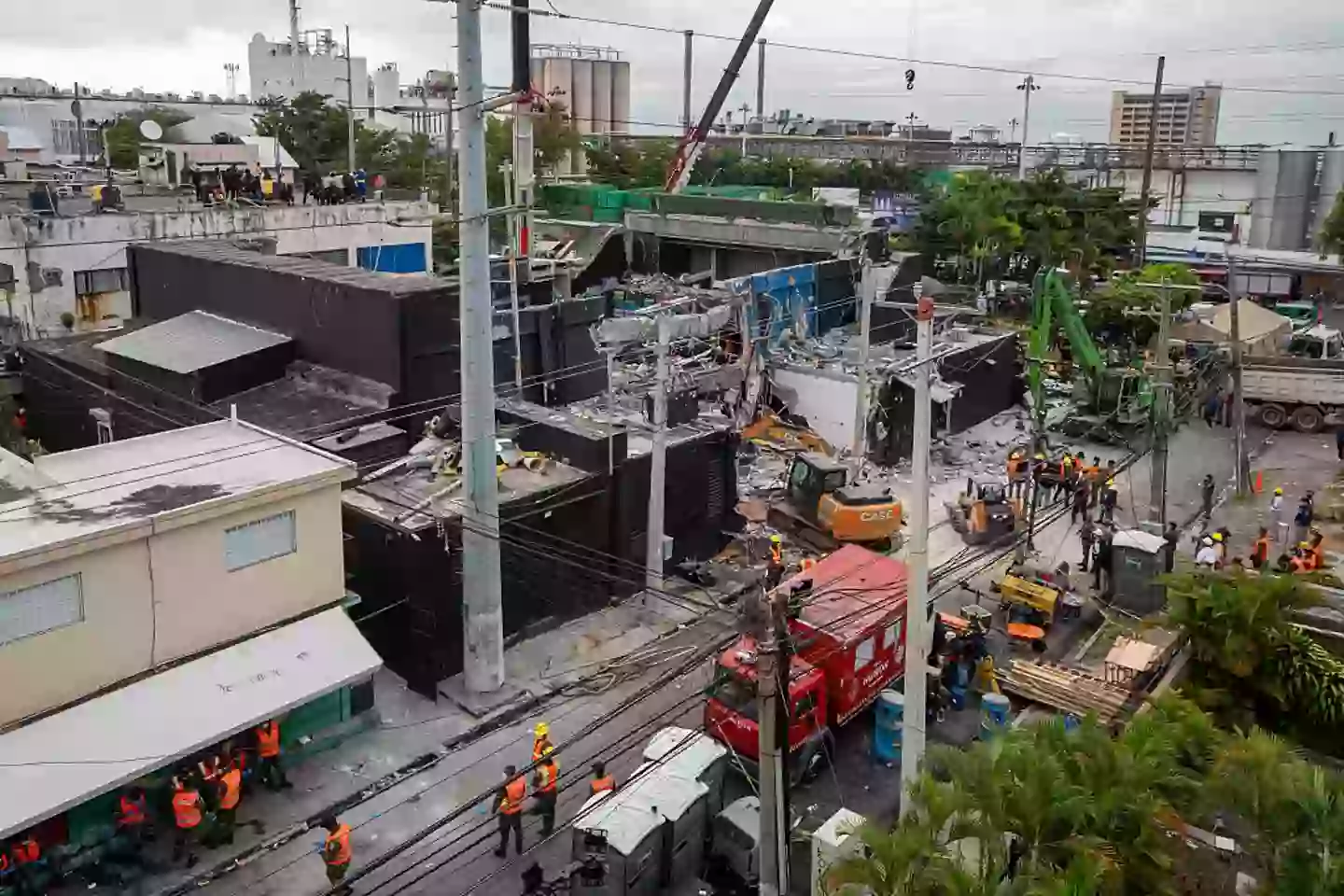 The entire roof of the nightclub collapsed in the incident (FRANCESCO SPOTORNO/AFP via Getty Images)