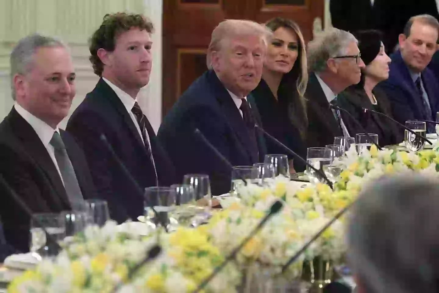 The world's most influential tech leaders gathered for the dinner (Alex Wong/Getty Images)