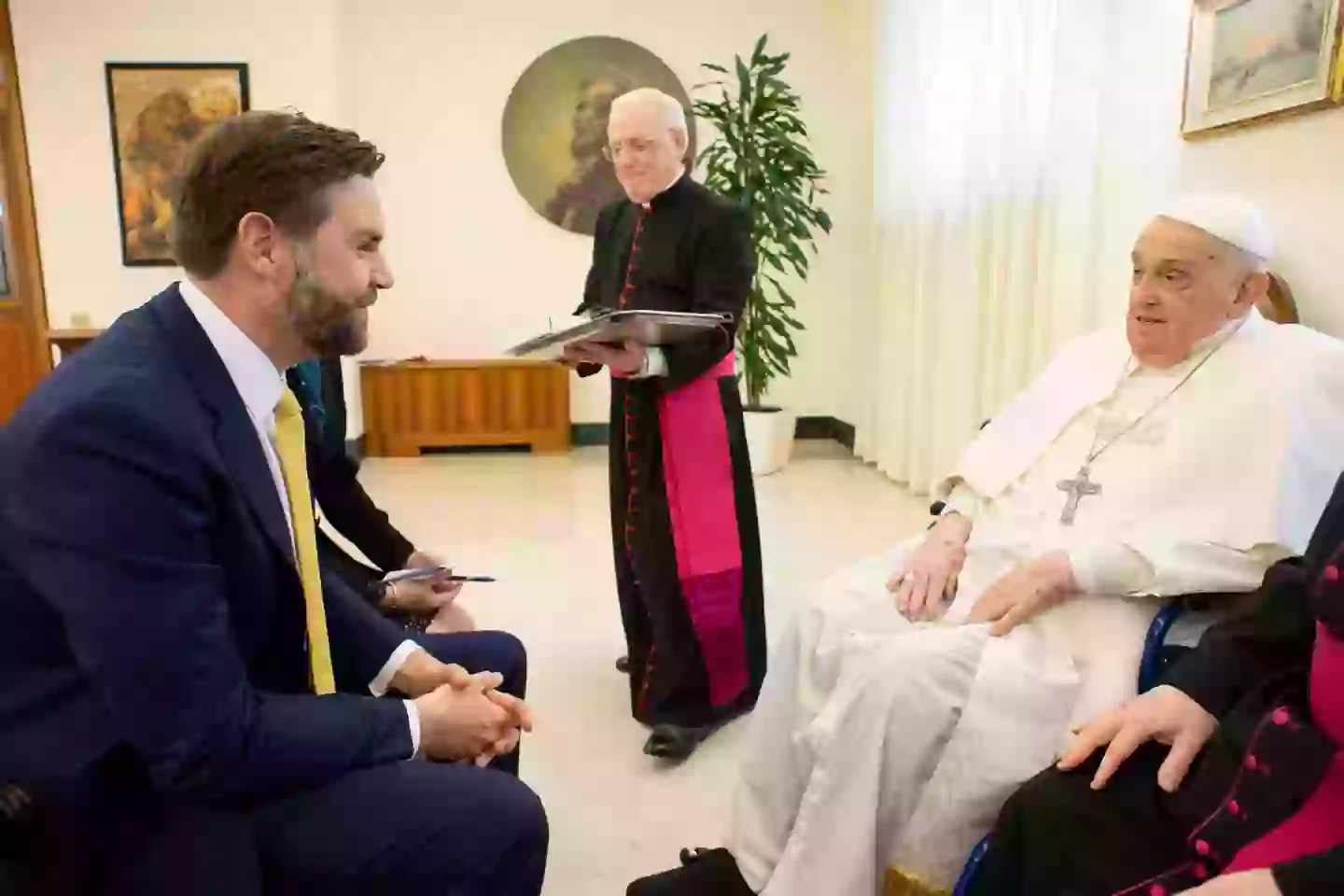 JD Vance with Pope Francis over the weekend (Vatican Media via Vatican Pool/Getty Images)