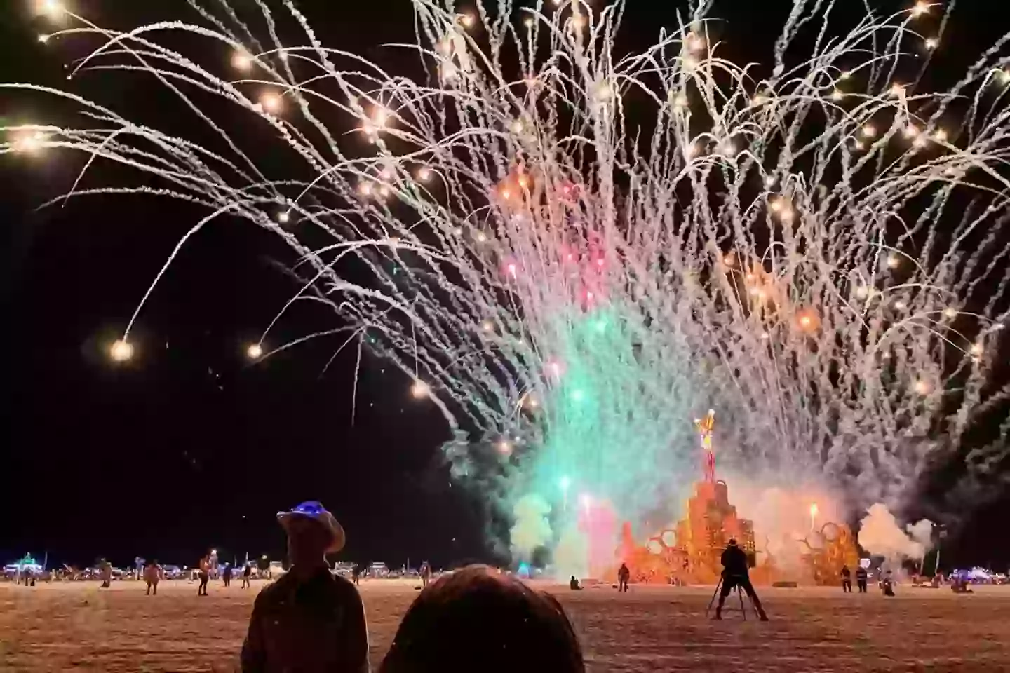 Other festivalgoers ran to help the new mom who didn't even know she'd been pregnant (JULIE JAMMOT/AFP via Getty Images)