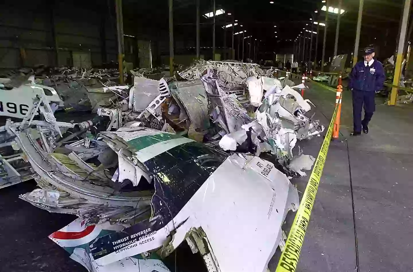 The aircraft was completely destroyed upon impact (MIKE NELSON/AFP via Getty Images)