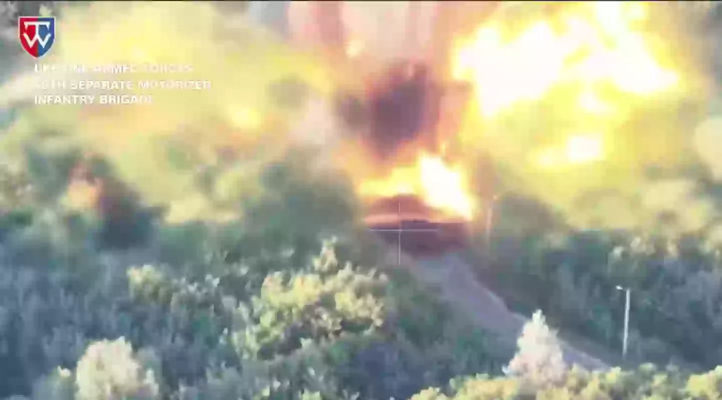 The Ukrainian brigade said they saw a chance to cause damage and 'took it' (Ukraine’s 58th Separate Motorized Infantry Brigade)