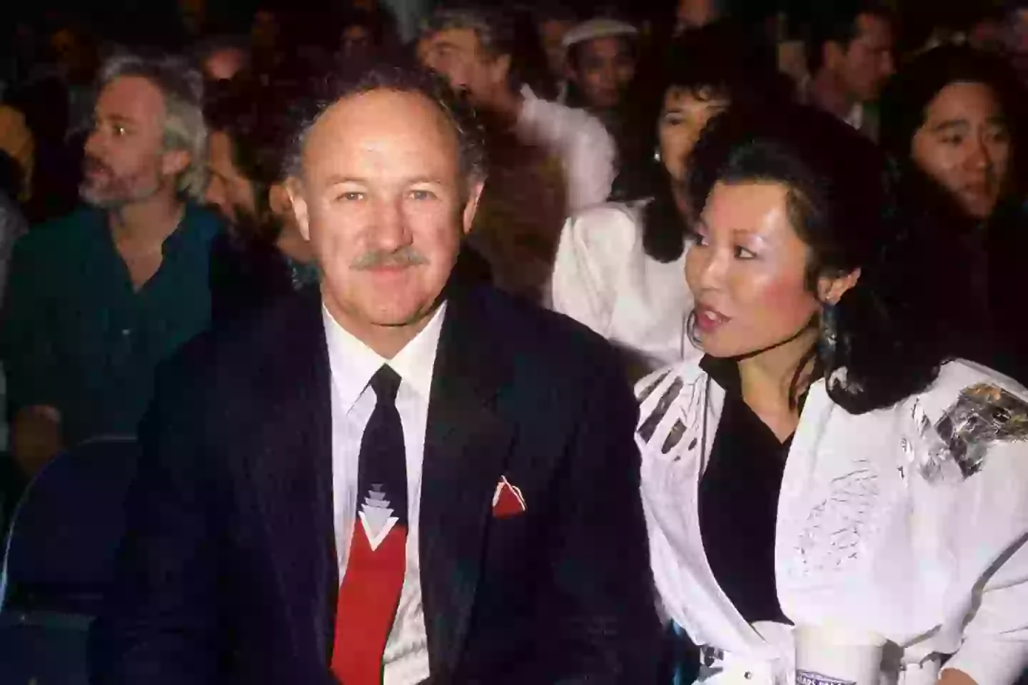 Actor Gene Hackman and wife Betsy Arakawa pose for a portrait in 1986 in Los Angeles, California (Donaldson Collection/Michael Ochs Archives/Getty Images)