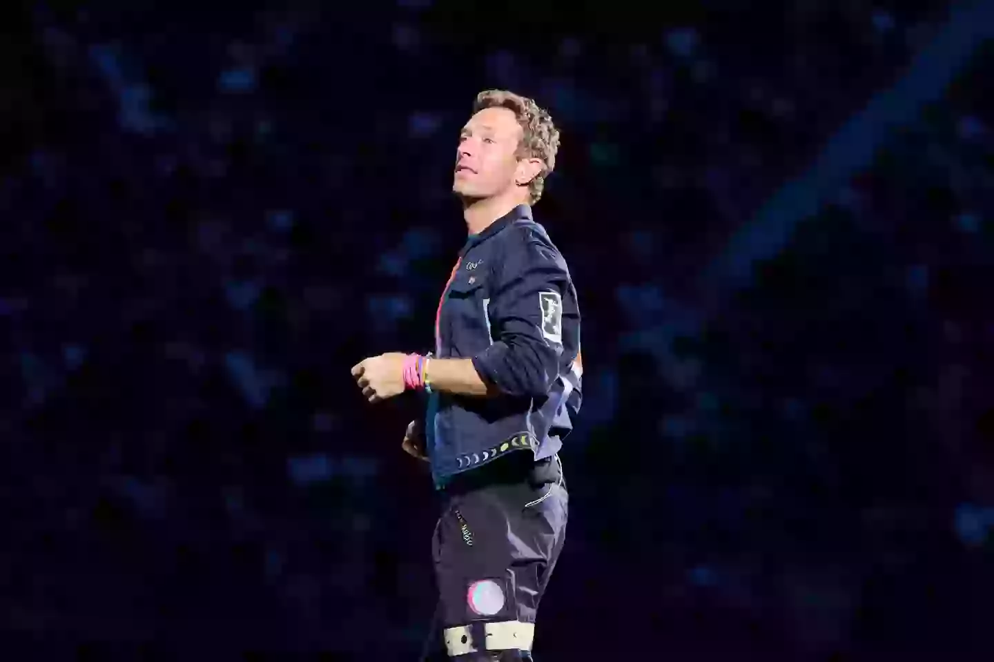 Chris Martin called attention to the pair (Robert Okine/Getty Images)