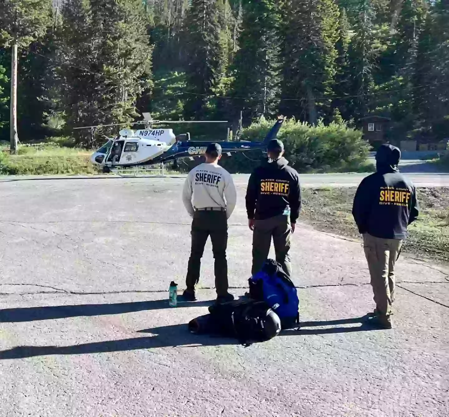 The police were alerted about 3 men jumping into the water on Wednesday (Facebook/Placer County Sheriff's Office)