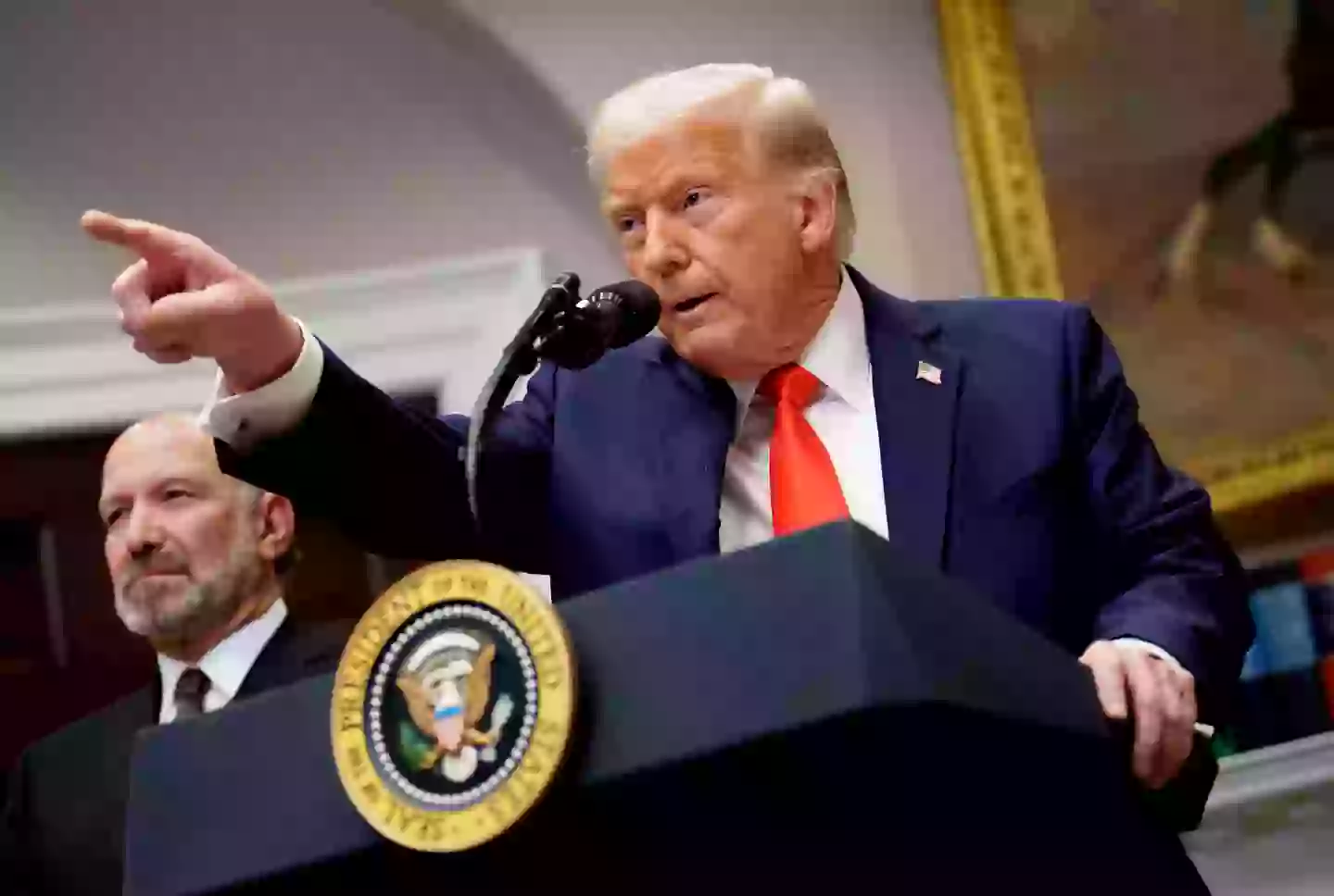 Donald Trump signed off on an order imposing higher tariffs on countries including China and Canada (Andrew Harnik/Getty Images)