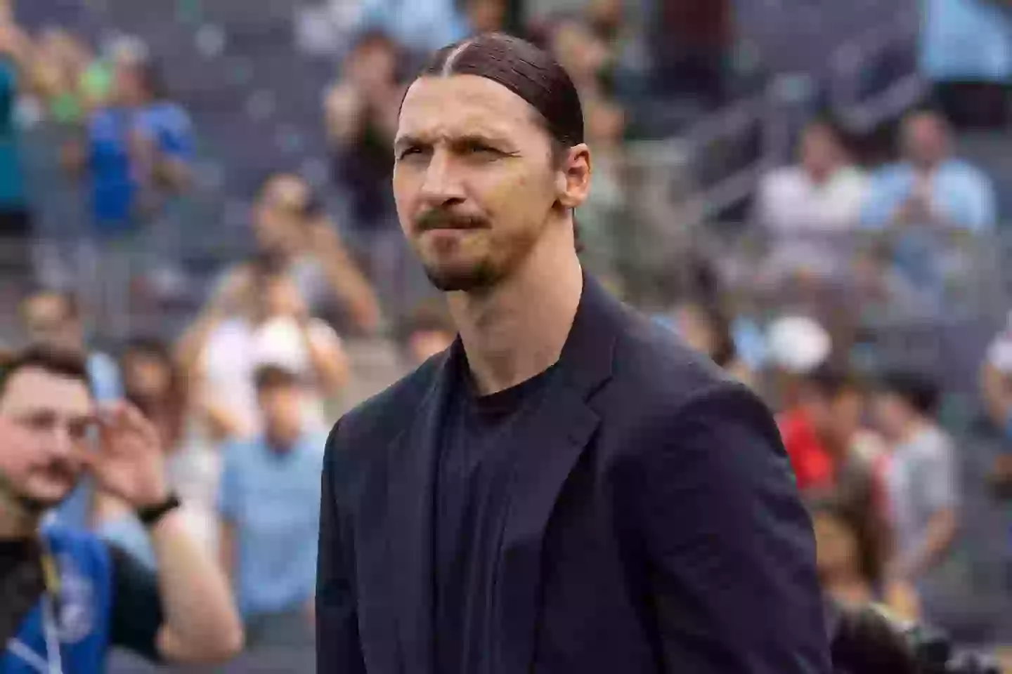 Zlatan Ibrahimovic was at Yankee Stadium to see AC Milan beat Man City [