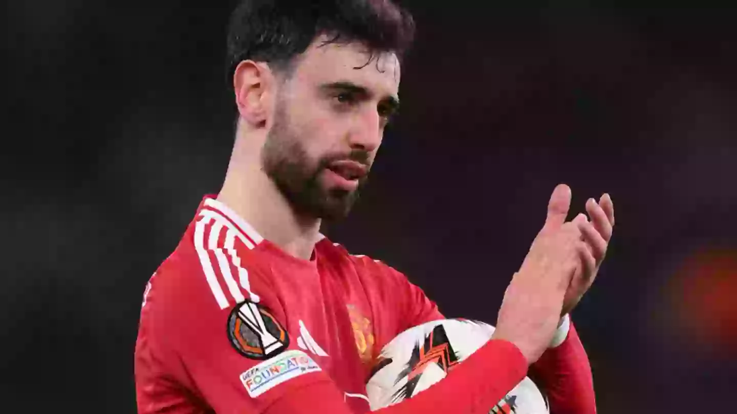 Eagle-eyed Man Utd fans spot brutal message somebody wrote to Bruno Fernandes on hat-trick match ball