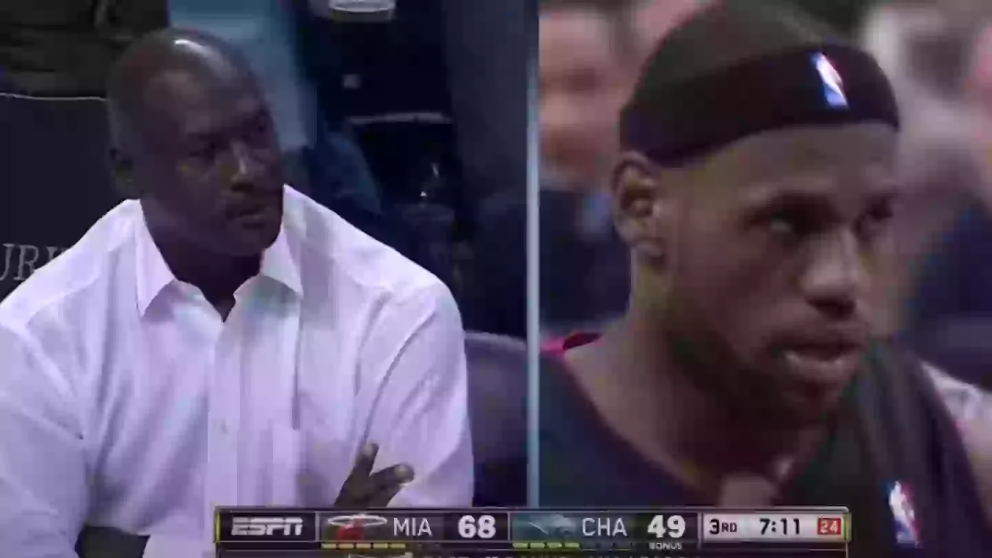 Michael Jordan had the coldest response when LeBron James stared him down while dunking during NBA game