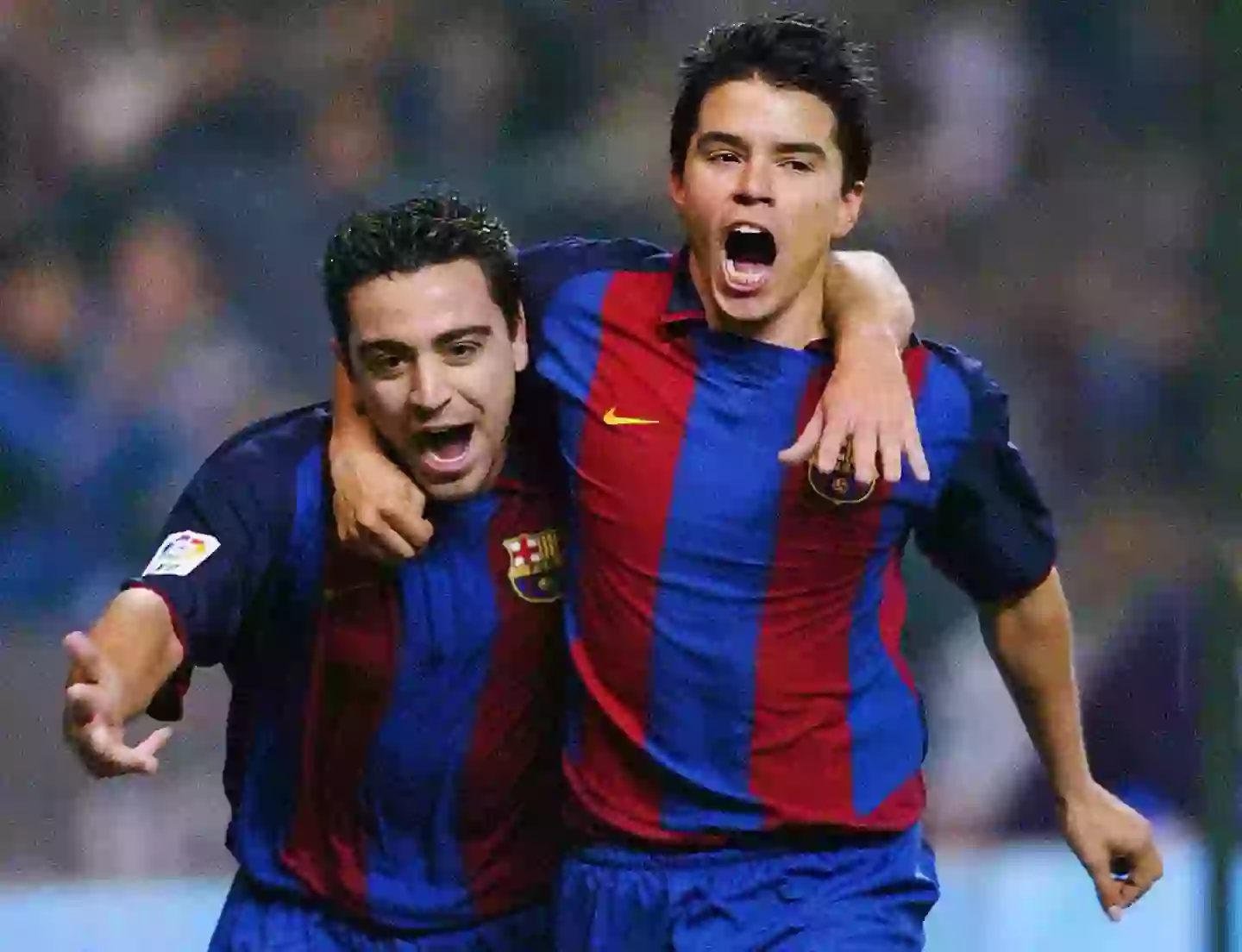 Xavi and Javier Saviola were Barcelona teammates (Credit:Getty)
