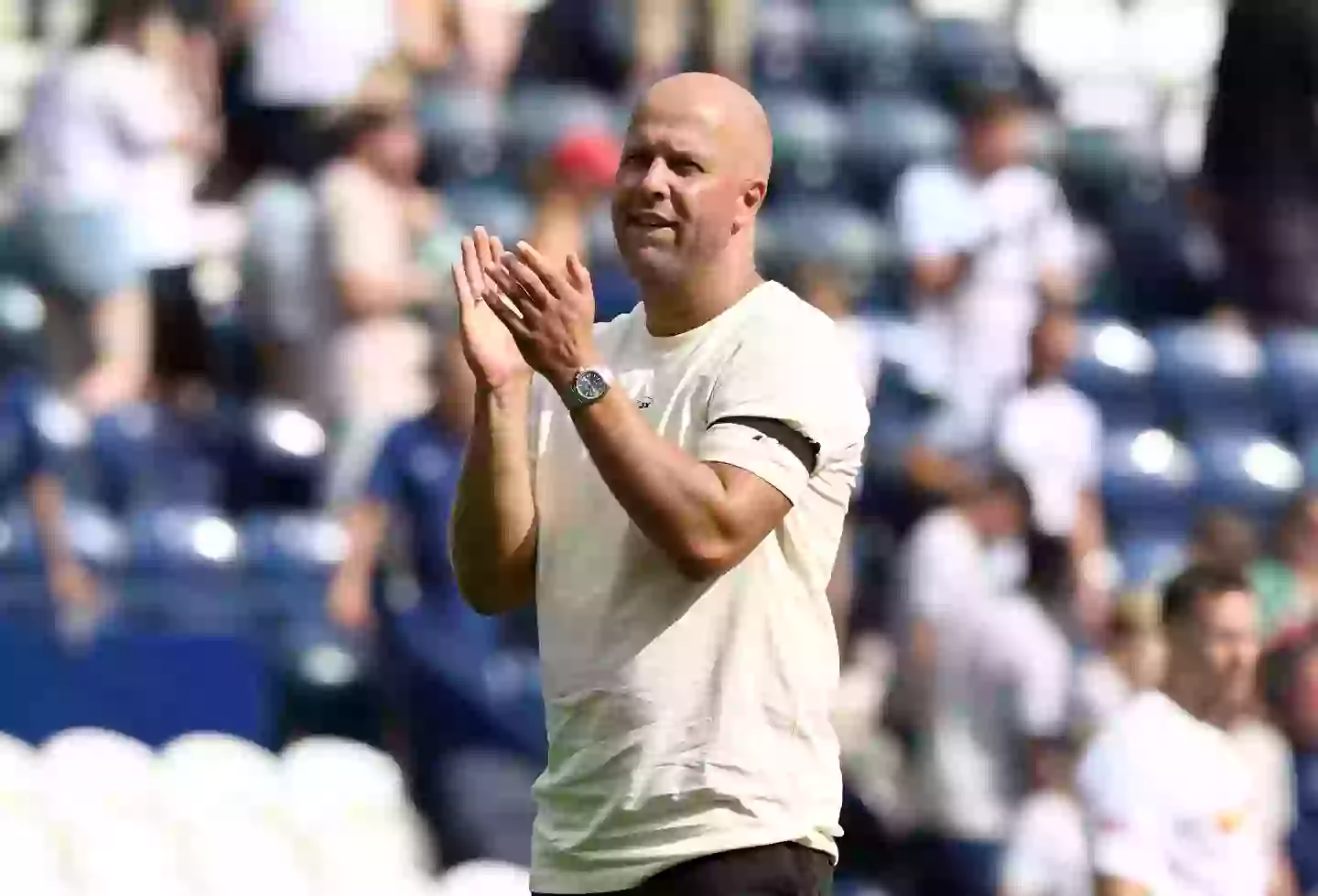 Arne Slot is looking to fine tune his squad ahead of the 25/26 season. Image: Getty