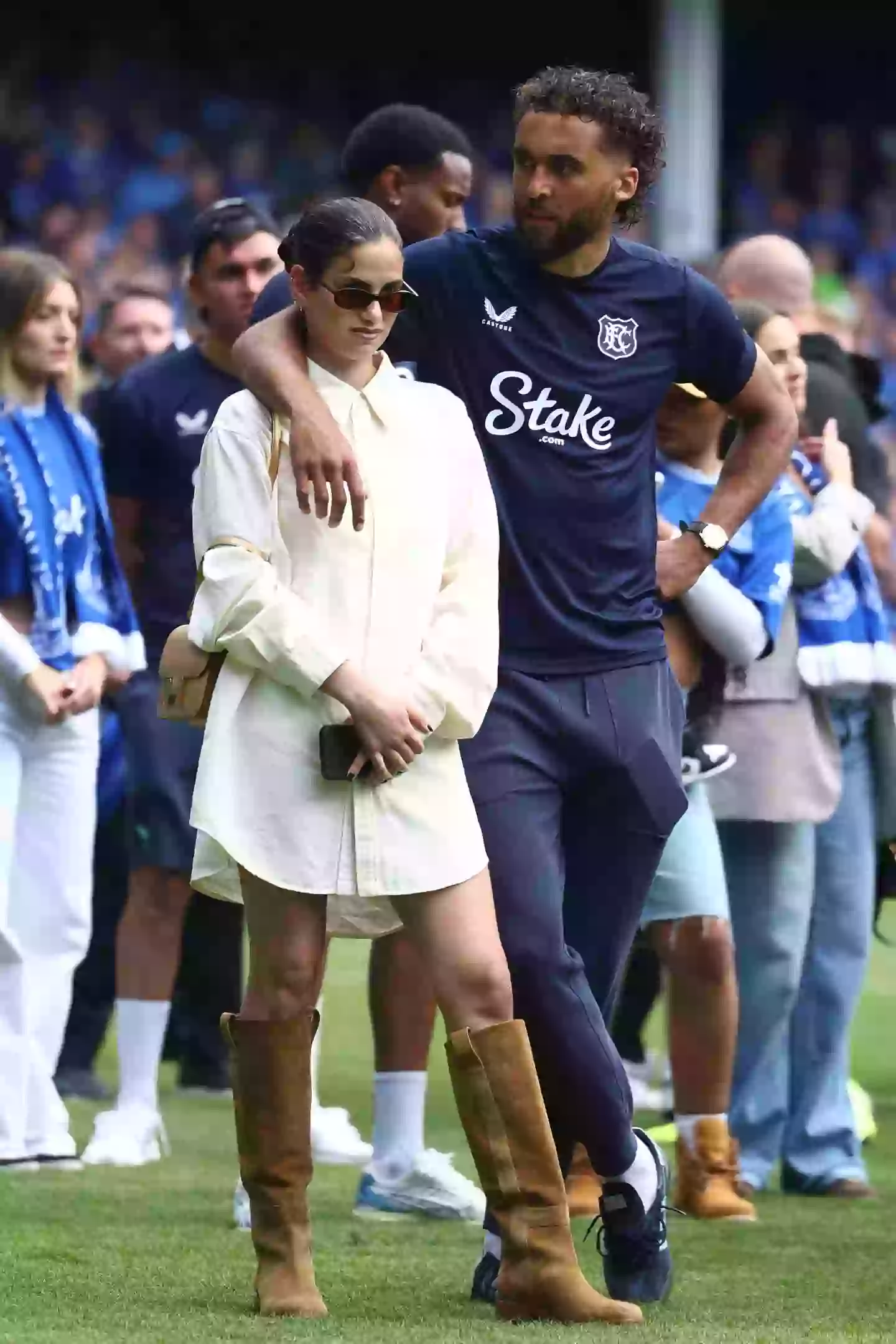 GettyImages-2215174877 Everton player’s wife shares abuse she received after posting about the club leaving Goodison Park