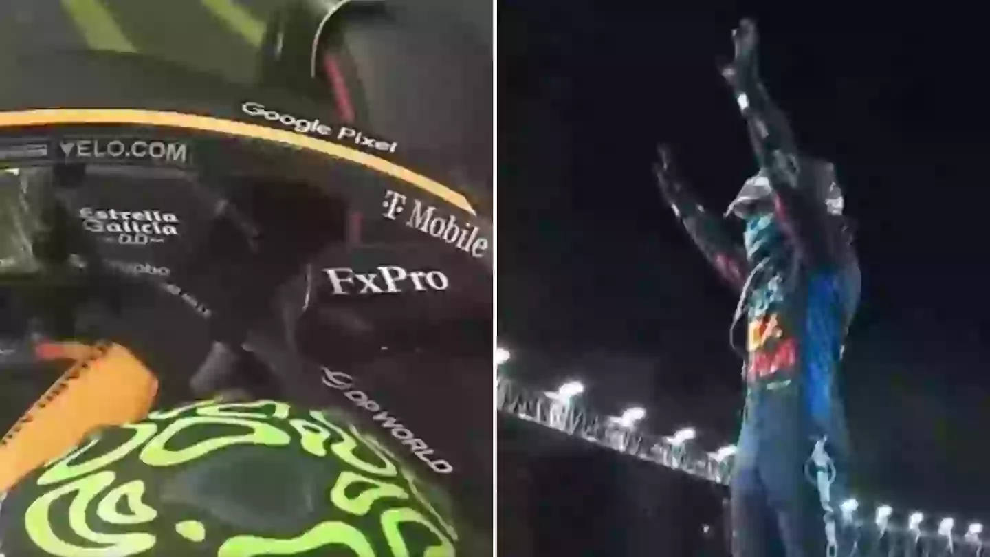 Lando Norris’ immediate reaction to Max Verstappen winning his fourth F1 world title at the Las Vegas GP