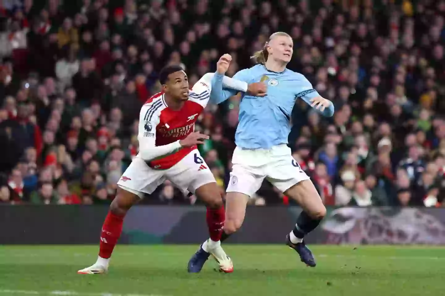 Erling Haaland struggled to get involved against Arsenal (Credit:Getty)