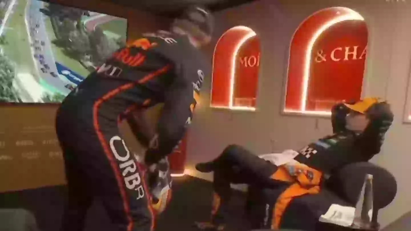 Oscar Piastri's cooldown room reaction to Max Verstappen's stunning ...