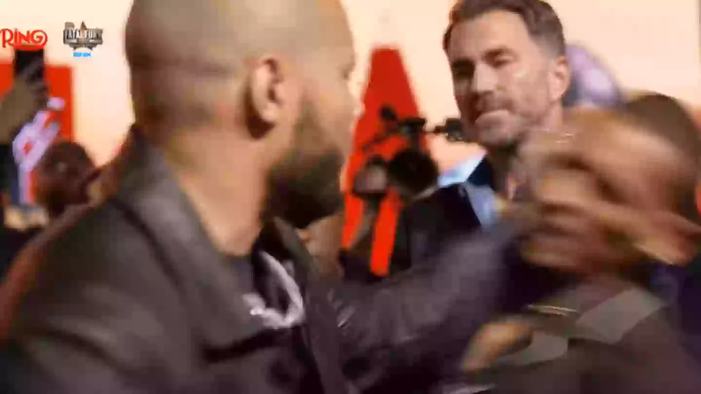 Chris Eubank Jr SLAPS Conor Benn and starts ugly press conference brawl as Eddie Hearn watches on - Boxing News - SPORTbible