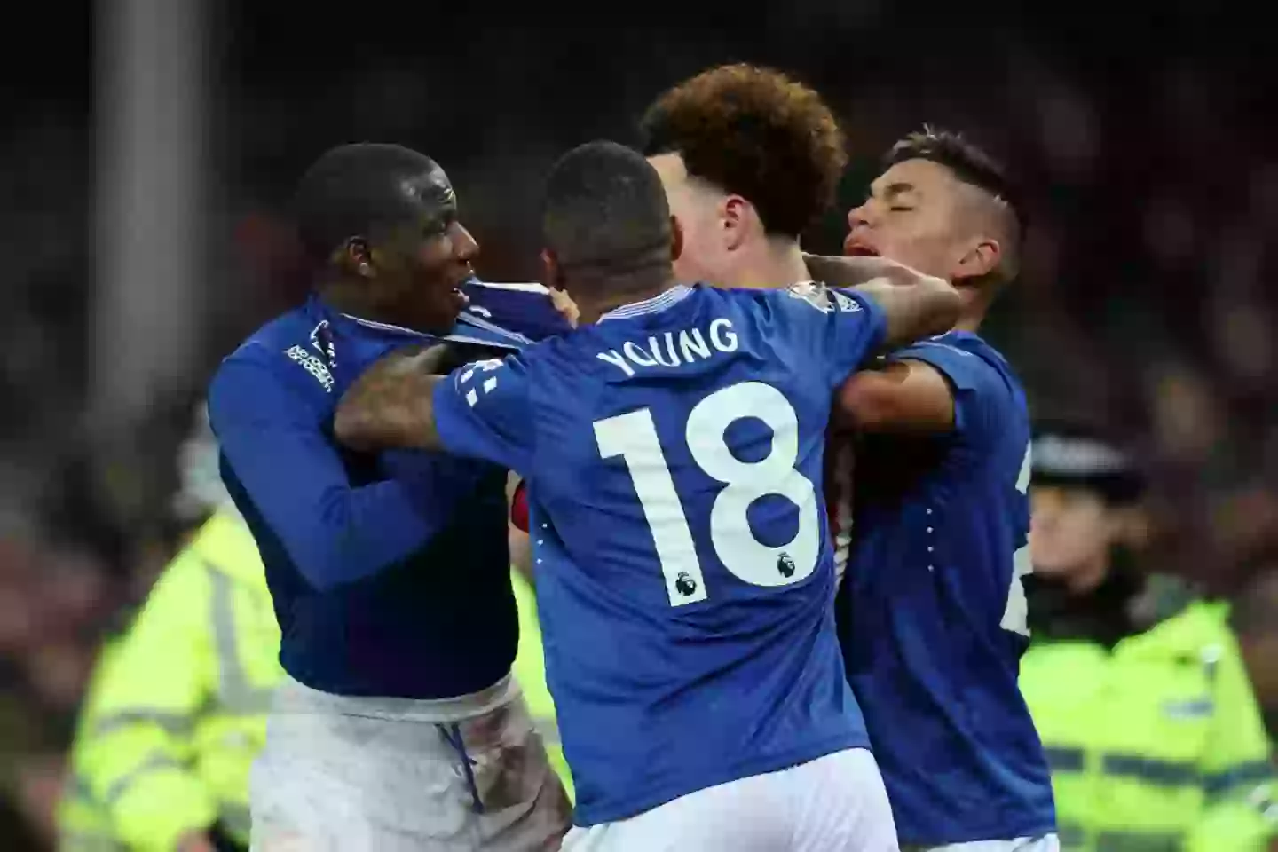 Curtis-Jones-Abdoulaye-Doucoure Curtis Jones breaks silence after being shown red card for Abdoulaye Doucoure brawl in Merseyside derby