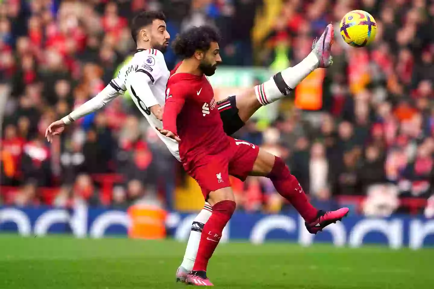 Bruno Fernandes endured a torrid afternoon against Liverpool (
