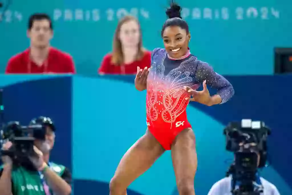 Simone Biles is widely regarded as one of the best Olympic athletes of all time. (Image: Getty)