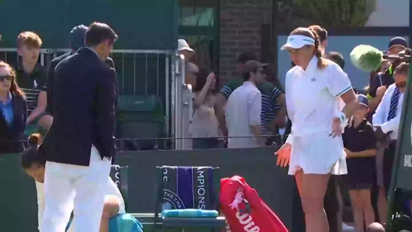 Wimbledon star forced to 'lift up her skirt' in angry exchange with umpire over potential rule